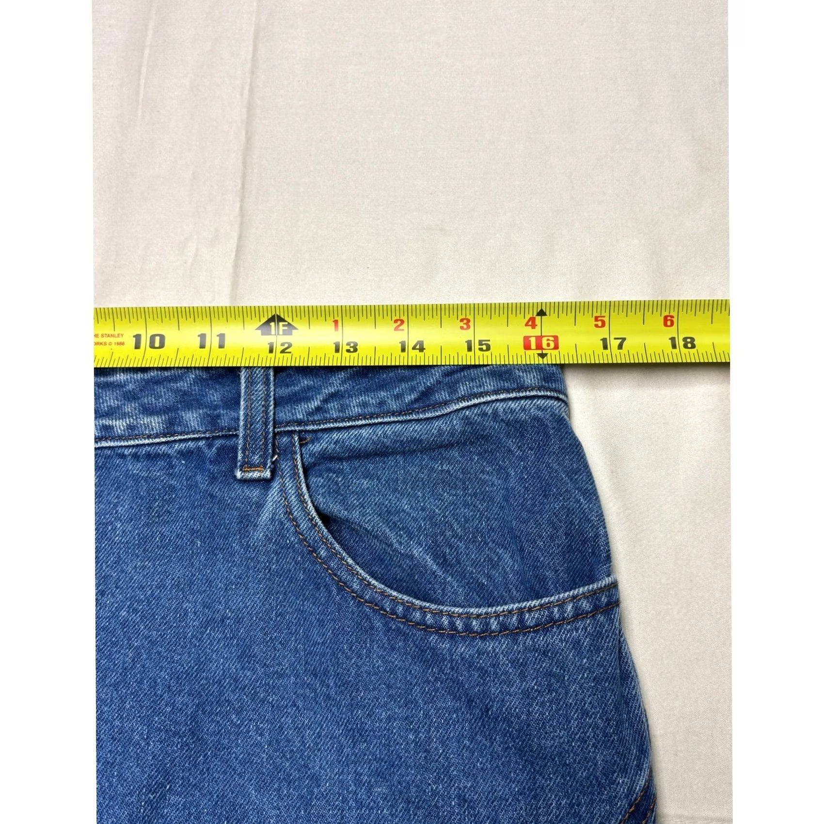 Paloma Wool Paloma Wool Blue Curved Seam Wide Leg Jeans Womens Size 32 Inseam 30 Made Spain 5-Pocket Jeans Button Zip Rise High Vintage No Size 24" / US 00 / IT 34 - 7 Thumbnail