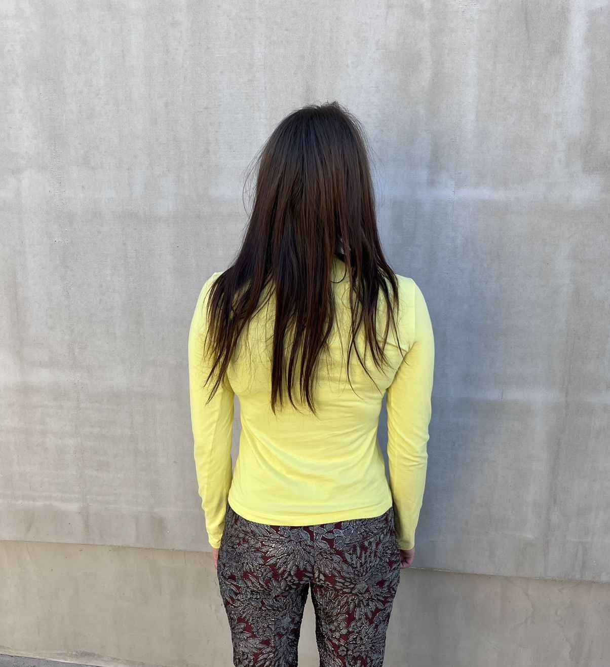 Versace Jeans Couture Versace Jeans Couture Yellow Floral Long Sleeve Top M Stretc Size M / US 6-8 / IT 42-44 - 3 Thumbnail