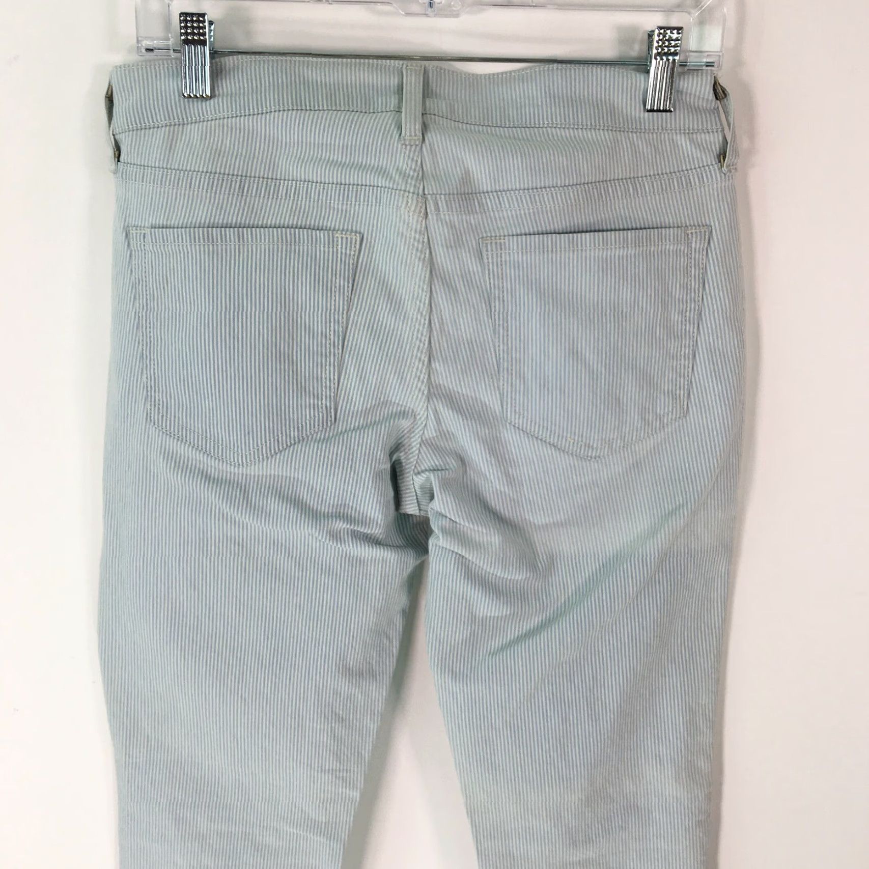 Old Navy Old Navy Rockstar Jeans Womens Stretch Regular Skinny Blue Stripe Size 8 Size 30" / US 8 / IT 44 - 4 Thumbnail