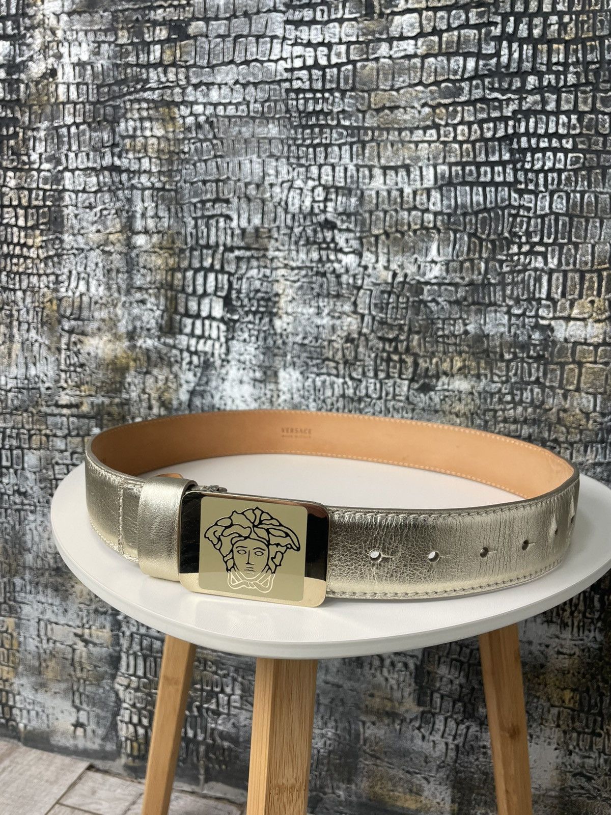 Versace Versace Medusa Buckle Leather Belt Size ONE SIZE - 7 Thumbnail