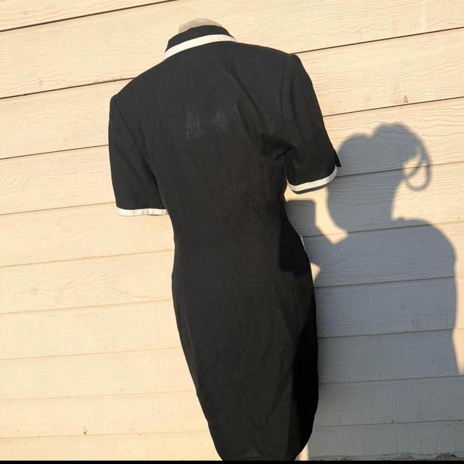 Other Black and white vintage 80s dress dress # Size M / US 6-8 / IT 42-44 - 3 Thumbnail