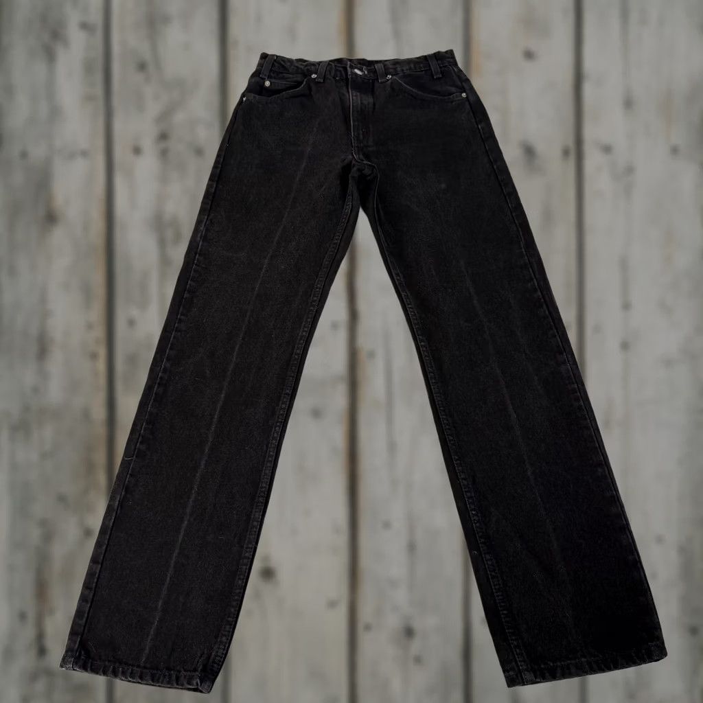 Levi's VINTAGE Levi's 505 Jeans Mens 32x32 Black Charcoal Wash Straight Leg Denim 90s Size US 32 / EU 48 - 1 Thumbnail