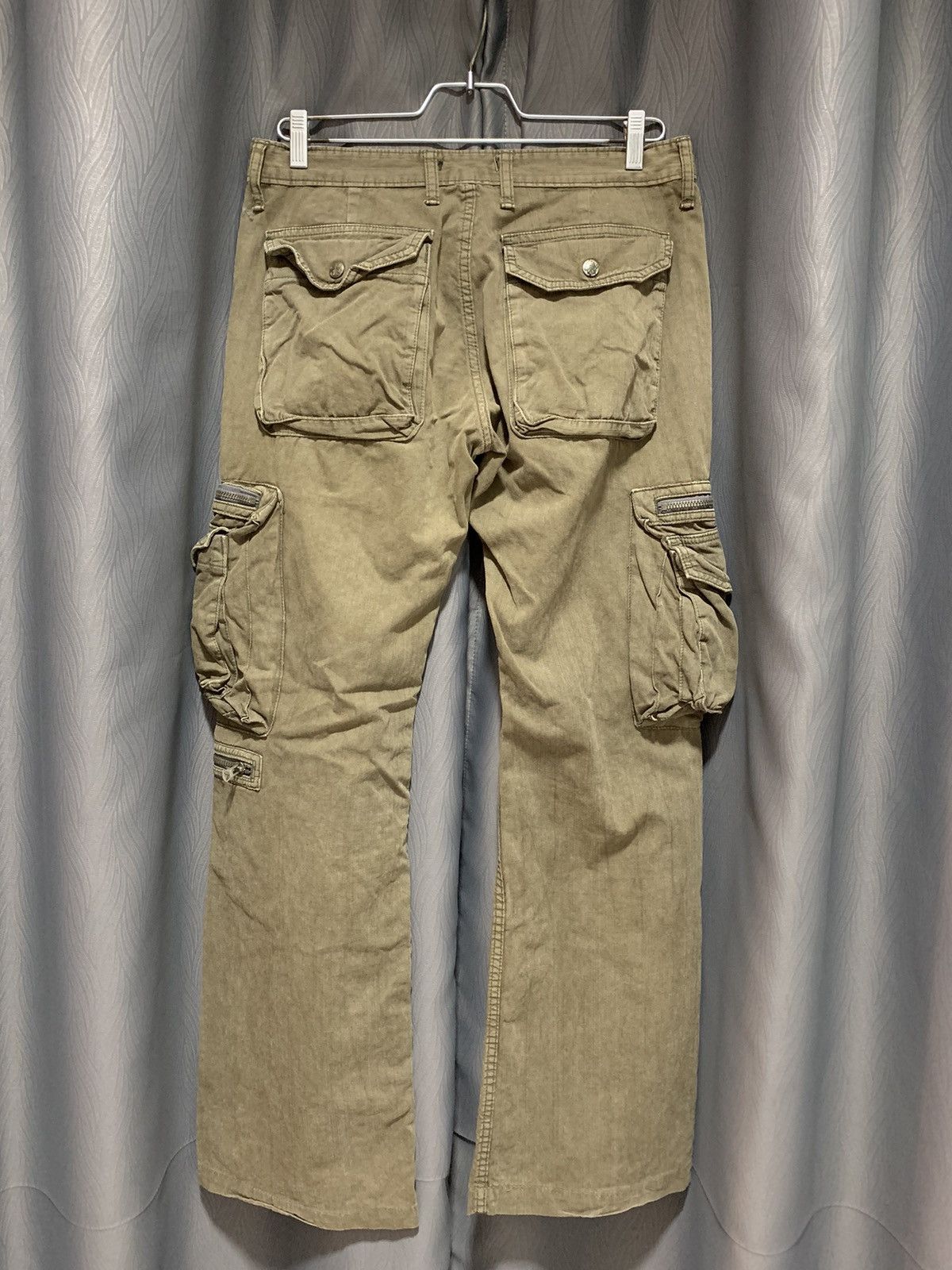 Japanese Brand Surplus Low rise multi pockets bootcut cargo pants Size US 32 / EU 48 - 2 Thumbnail