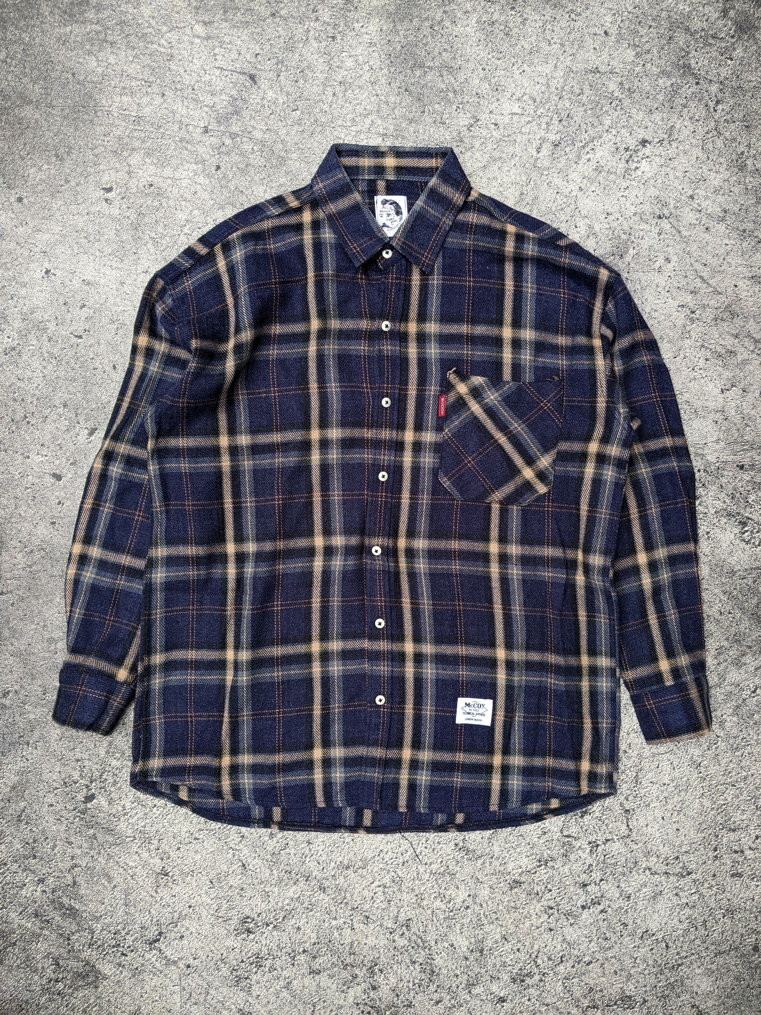The Real McCoy's McCoy Wool Flannel Shirt Size US L / EU 52-54 / 3 - 1 Thumbnail