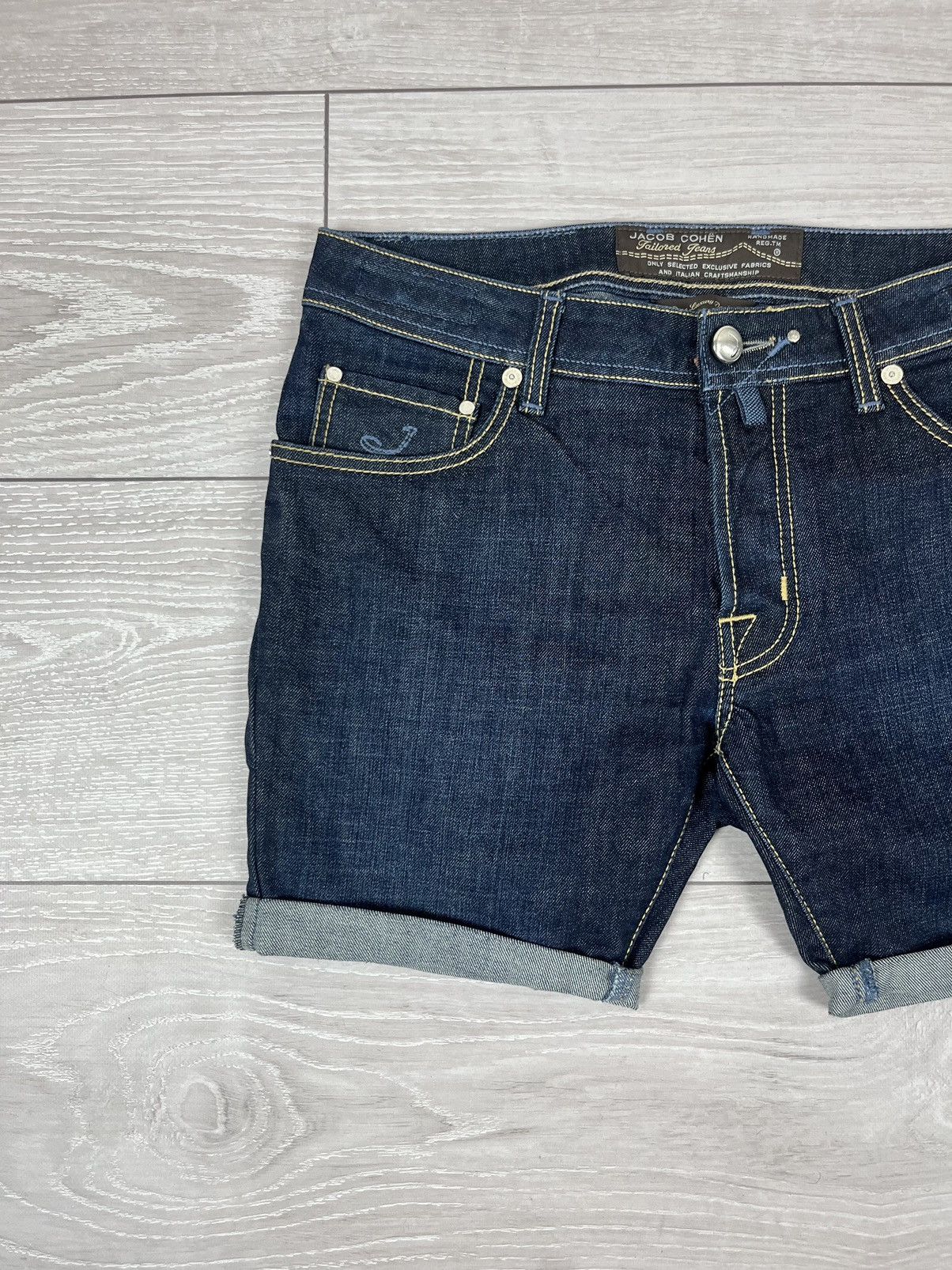 Jacob Cohen Jacob Cohen Luxury Handmade Blue Denim Shorts Size US 32 / EU 48 - 4 Thumbnail