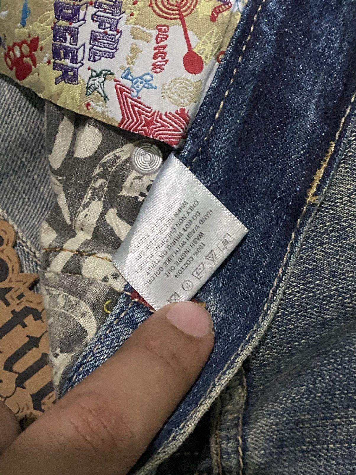 Artful Dodger ⚡️Baggy⚡️Artful Dodgers Distressed Blue Wash Streetwear Jeans Size US 36 / EU 52 - 20 Thumbnail