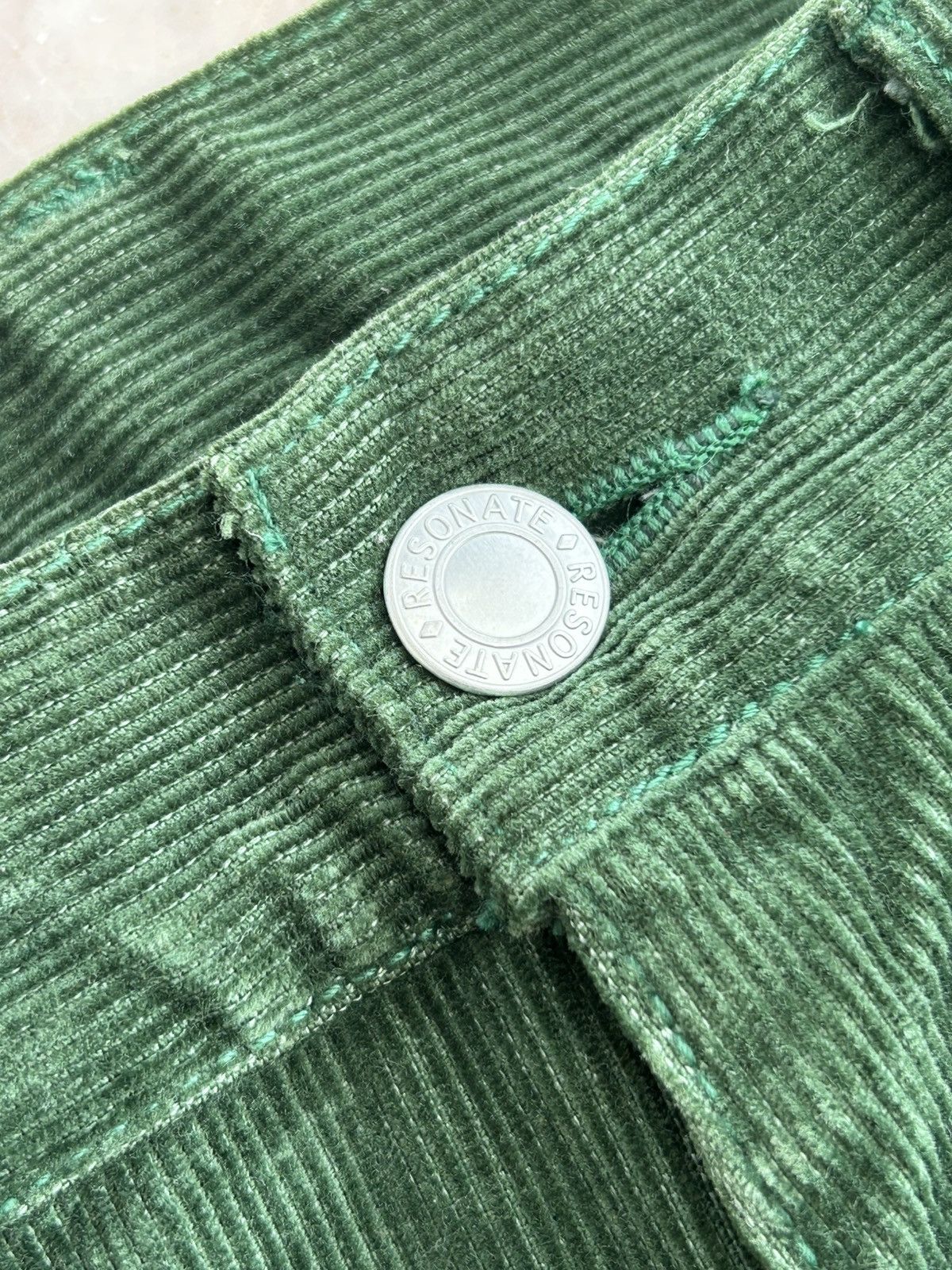 Hiroshi Fujiwara Goodenough Resonate Corduroy Green Casual Trousers Size US 32 / EU 48 - 7 Thumbnail