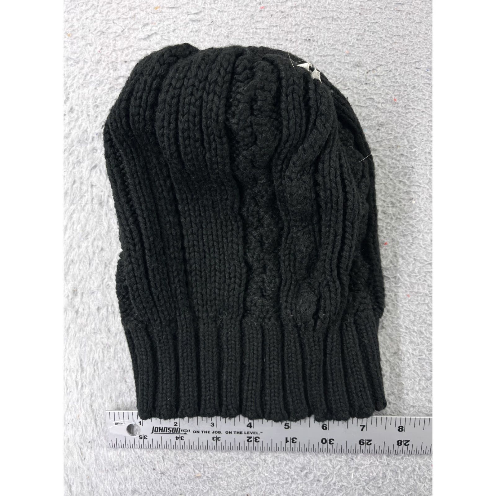 Merona Merona Beanie Womens One Size Black Cable Knit 100% Acrylic Snow Ski Pom Size ONE SIZE - 5 Thumbnail