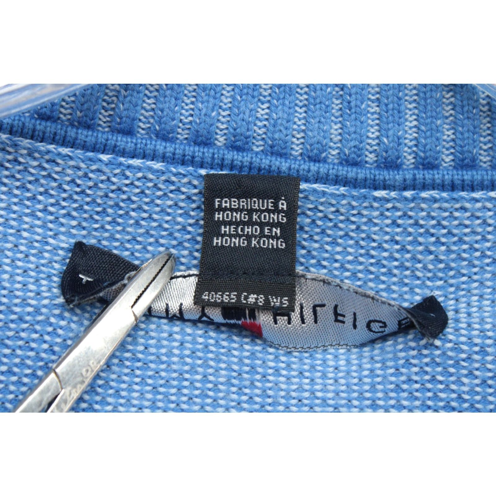Tommy Hilfiger Tommy Hilfiger Sweater Mens Large V-Neck Blue Long Sleeve Pullover Preppy Size US L / EU 52-54 / 3 - 5 Thumbnail