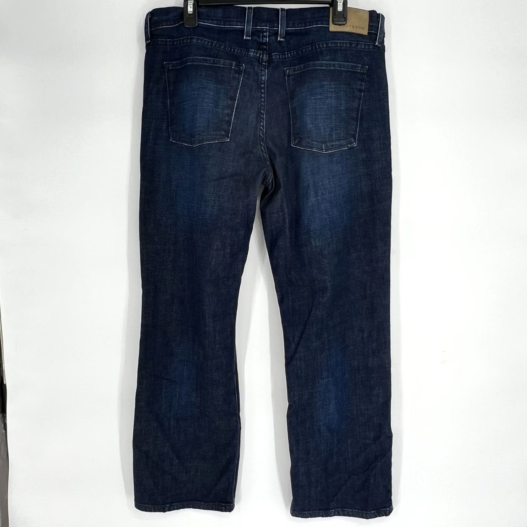 Mott & Bow Mott & Bow Jeans Men 38x30 Straight Blue Denim Cotton Stretch 5-Pocket Regular Rise Mid-Blue Logo Embroidered Zip Button Closure Vintage No Size US 38 / EU 54 - 5 Thumbnail