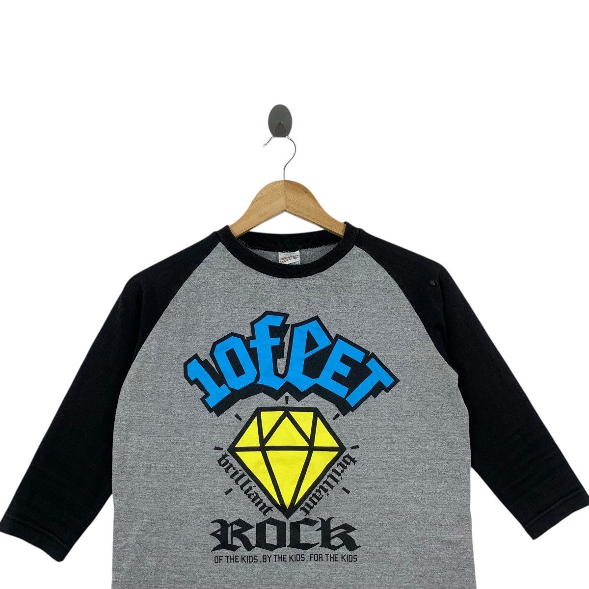 Vintage 10FEET ROCK SKATEBOARD Rudies Japan Raglan Tee Shirt Top Size US S / EU 44-46 / 1 - 2 Thumbnail
