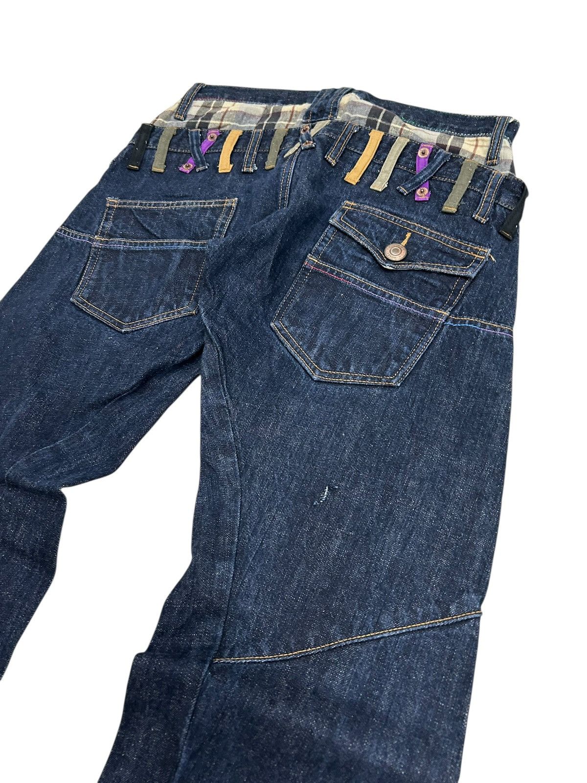 Japanese Brand Double Waist Japan Engineered Jean Cut Style Coloured Waist Size US 30 / EU 46 - 12 Thumbnail