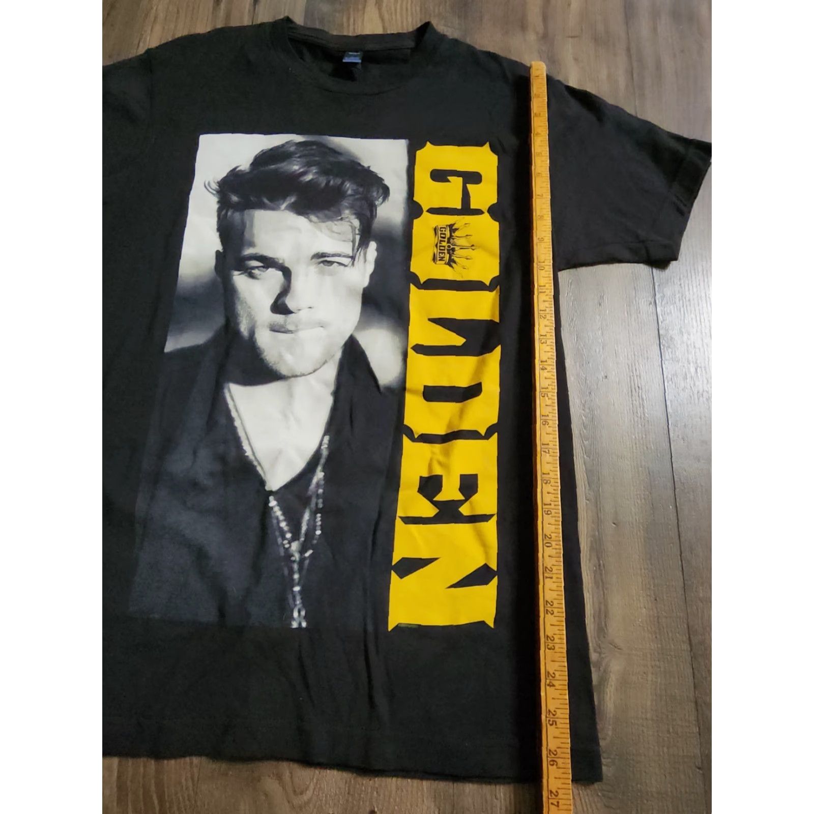 Tultex Mens M Tultex T-Shirt Short Sleeve Black Cotton 90s Hip Hop King Of Bachata Romeo Santos Golden Tour 2015 Mens Boys? Size US M / EU 48-50 / 2 - 3 Thumbnail