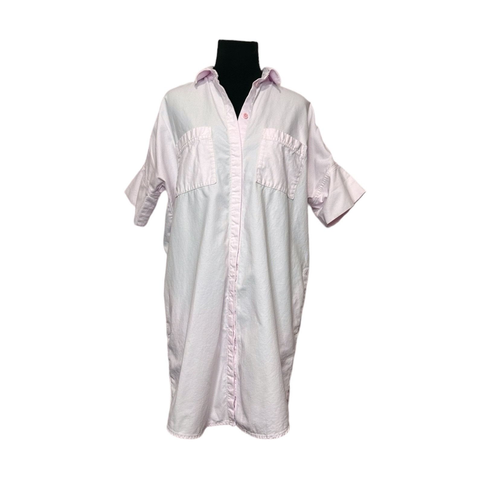 Madewell Madewell pink buttoned shirt mini dress size small Size S / US 4 / IT 40 - 13 Thumbnail