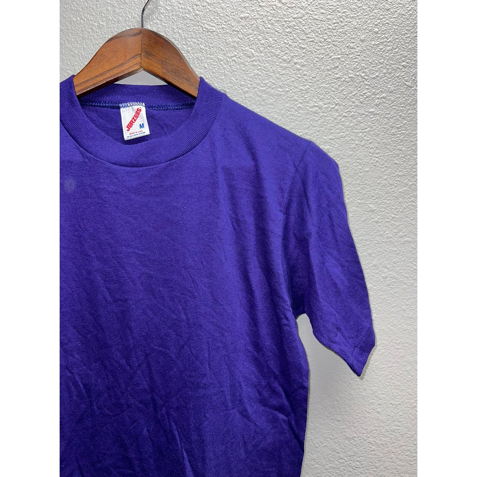 Jerzees 90s Vintage Jerzees Purple Blank USA Made 50/50 Shirt VTG M1 Size US M / EU 48-50 / 2 - 2 Thumbnail
