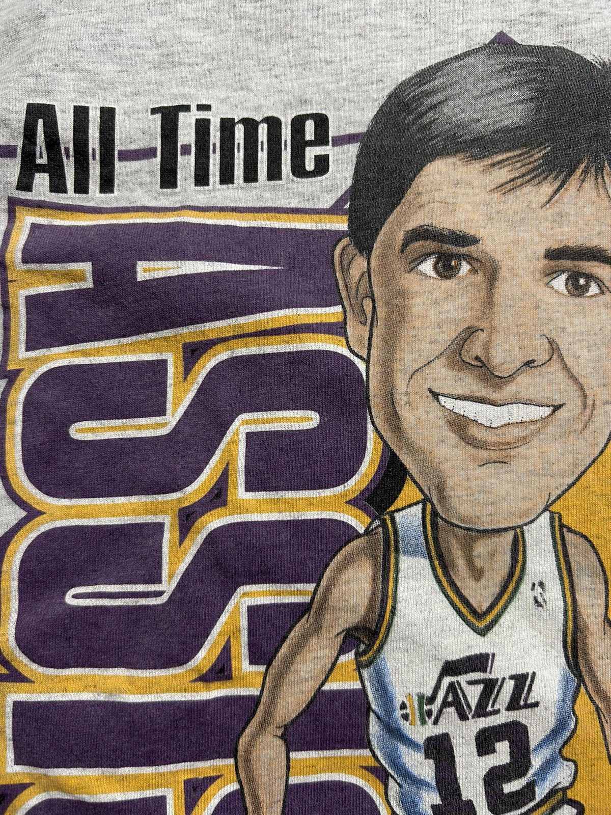 NBA × Vintage Vintage 90s NBA Utah Jazz John Stockton Tee Salem USA Size US L / EU 52-54 / 3 - 6 Thumbnail