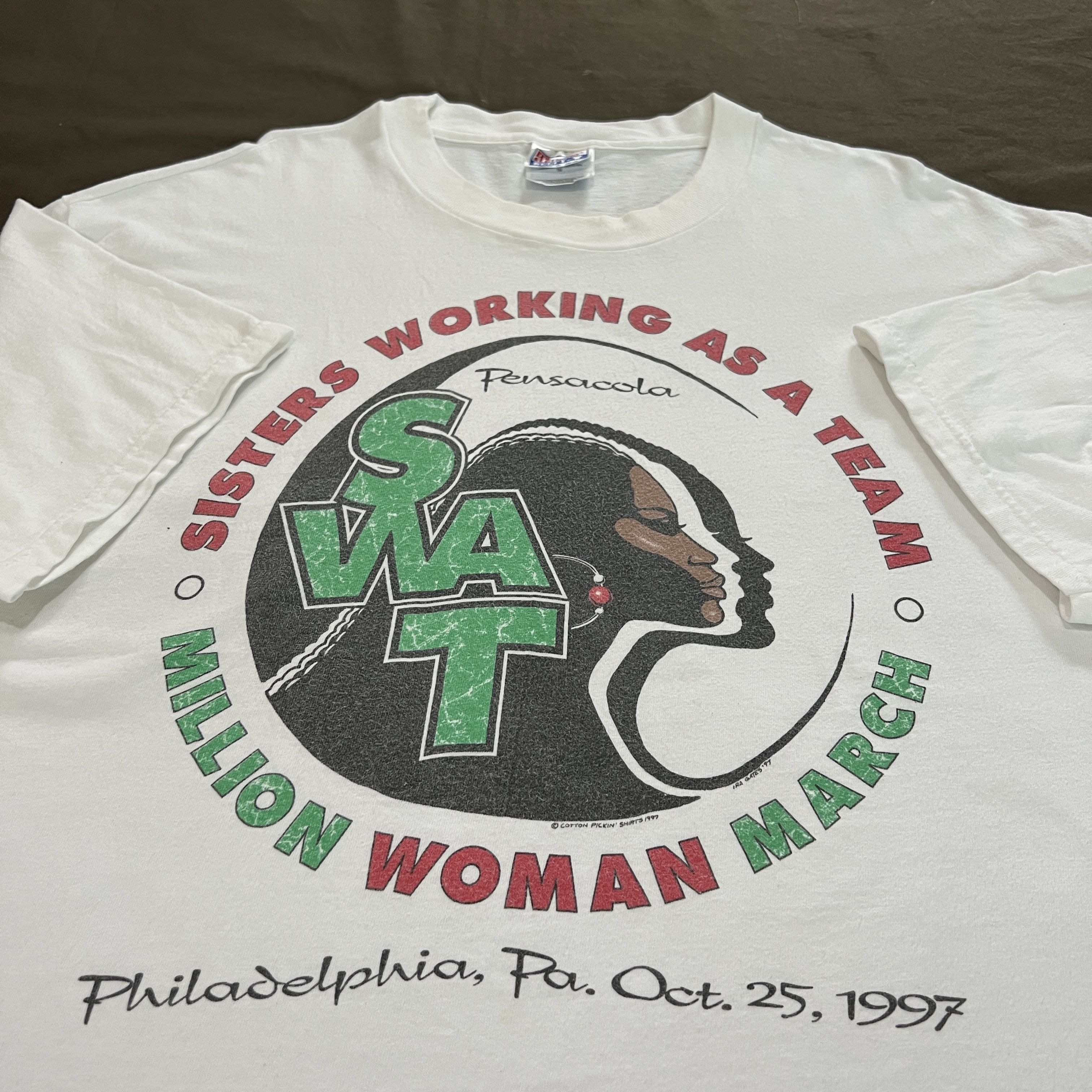 Rap Tees × Vintage Vintage 90s Million Women March sister Promo Tee Size US XL / EU 56 / 4 - 1 Thumbnail