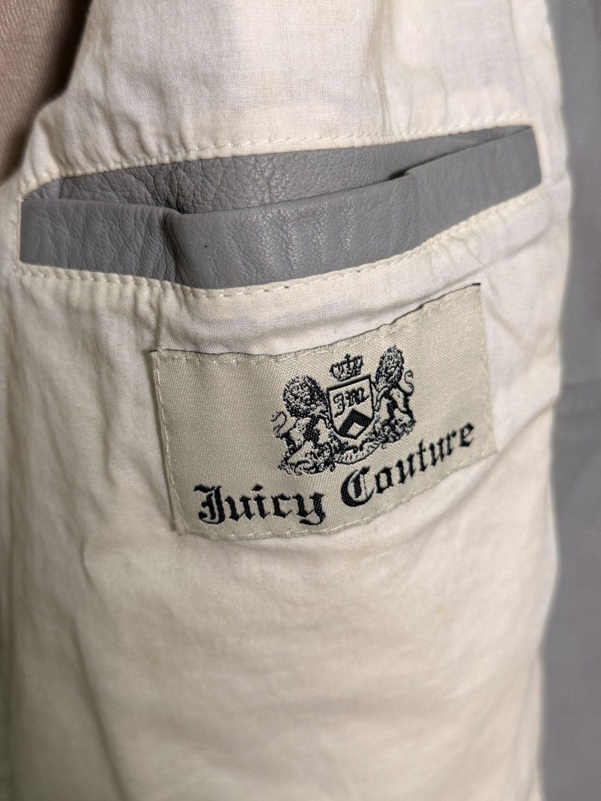 Juicy Couture Jeans Y2K Leather Hoodie with Handcuff Charm Size US M / EU 48-50 / 2 - 3 Thumbnail