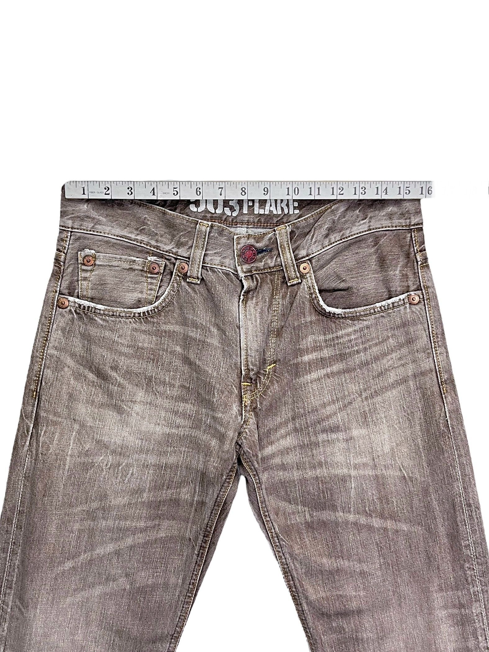 Edwin × If Six Was Nine 🔥Vintage EDWIN 503 FLARE Retro Punk Rare Brown Denim Pants Size US 31 - 13 Thumbnail