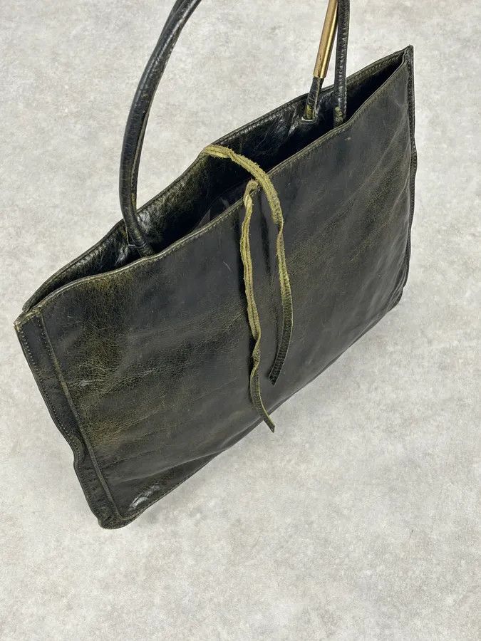 Roberto Cavalli SS2001 Roberto Cavalli Black Leather Silk-Lined Tote Bag Size ONE SIZE - 6 Thumbnail
