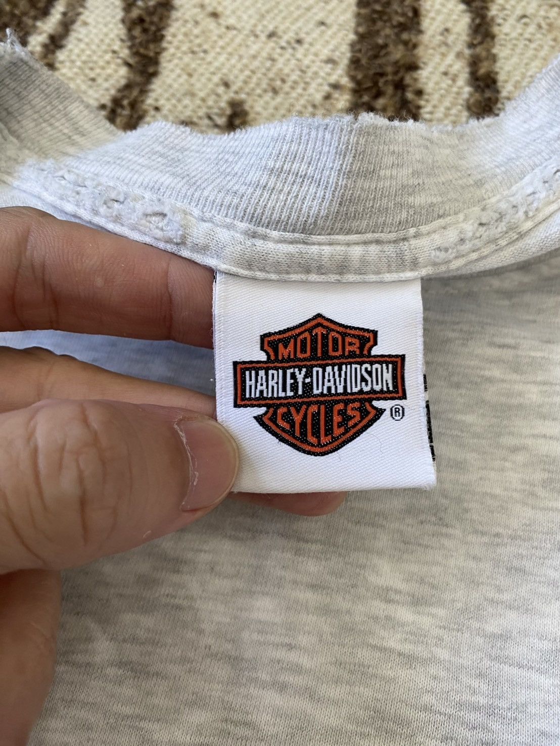 Harley Davidson × Vintage Vintage Y2K Distressed Harley Davidson Pocket T-Shirt Size US L / EU 52-54 / 3 - 6 Thumbnail