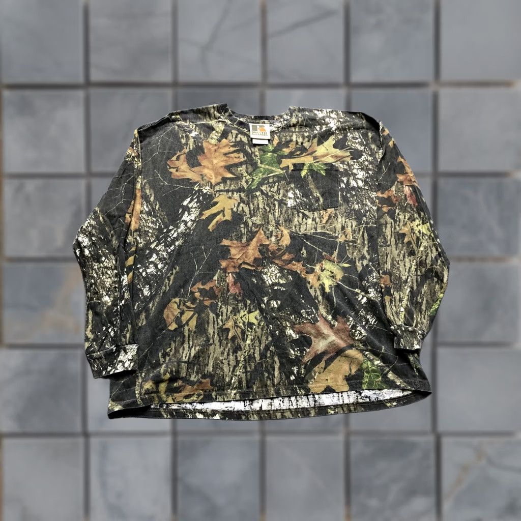 Vintage Russell Outdoors Hunting Shirt Mens 2XL Long Sleeve Brown Camo Crewneck Tee Size US XXL / EU 58 / 5 - 1 Thumbnail