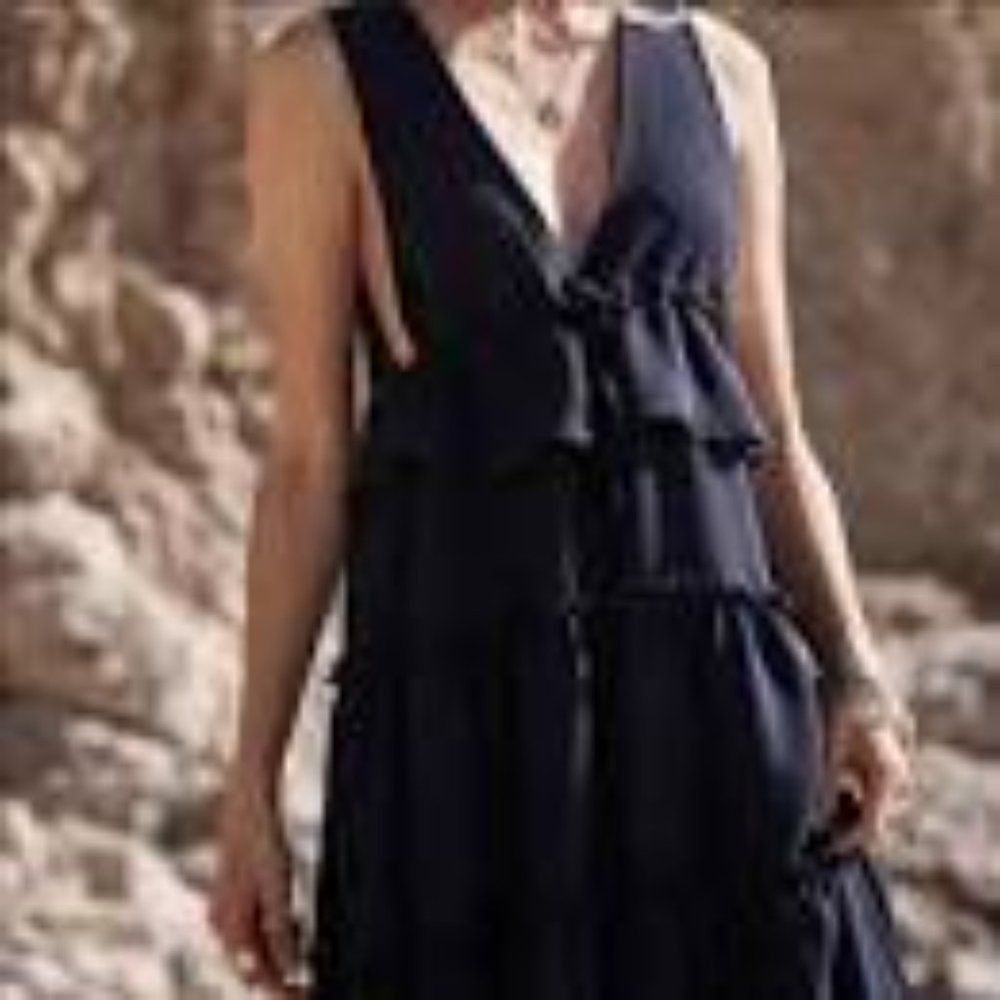 Sage Sage The Label Demeter Tiered Midi A-Line Dress XS Size XS / US 0-2 / IT 36-38 - 7 Thumbnail