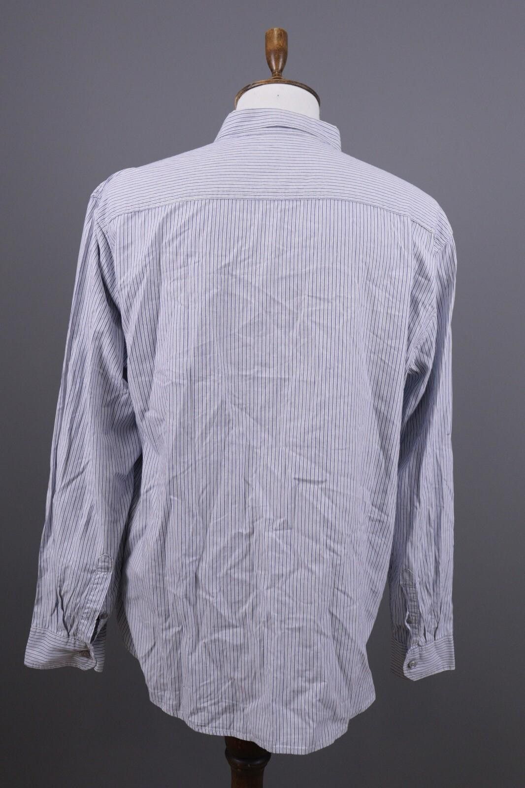 Desigual Desigual Regular Fit Blue Pinstripe Printed Shirt Sz XXL Size US XL / EU 56 / 4 - 10 Thumbnail