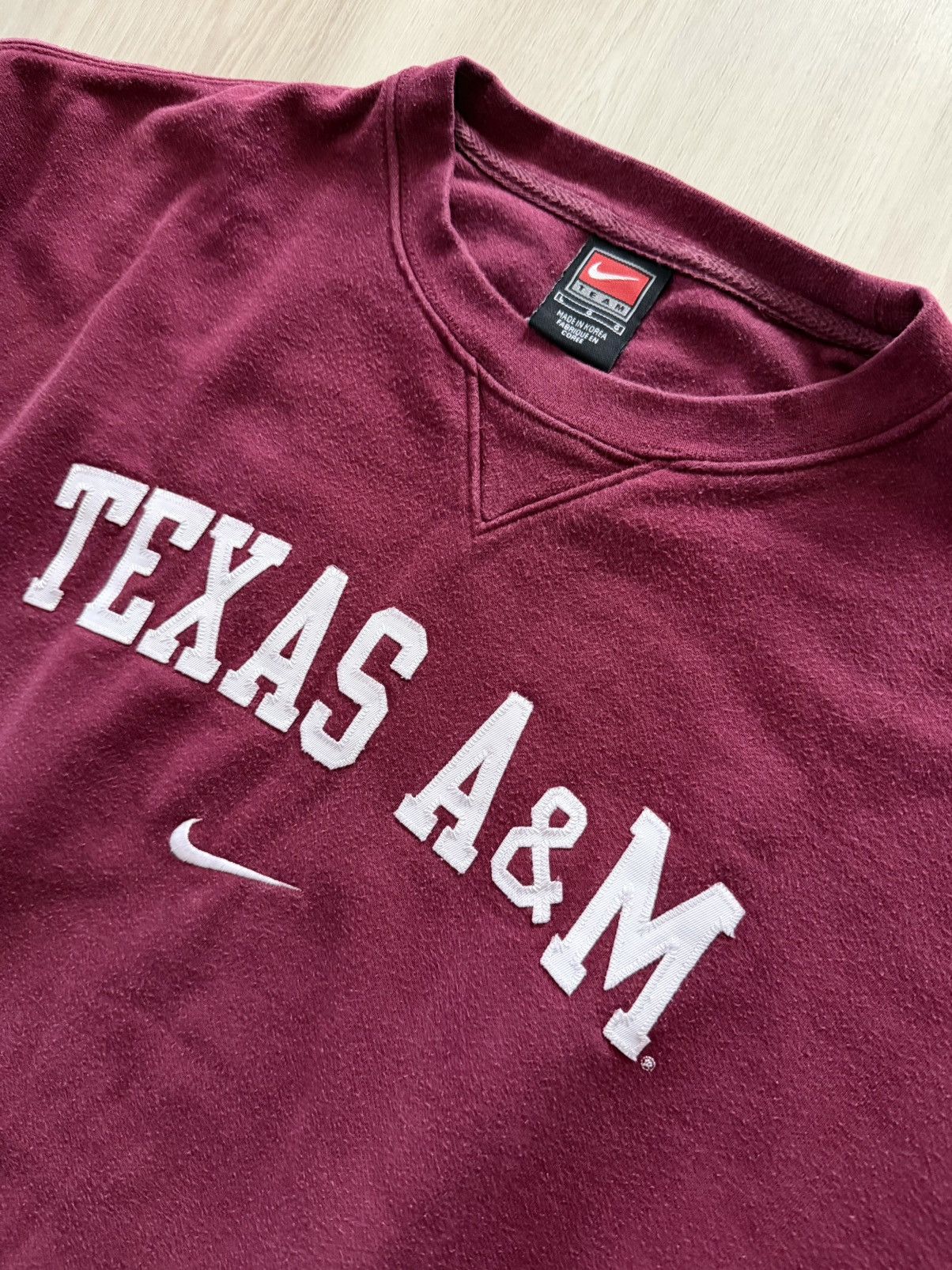 Nike Vintage Nike Team Center Swoosh Texas A&M Crewneck Sz L Size US L / EU 52-54 / 3 - 6 Thumbnail