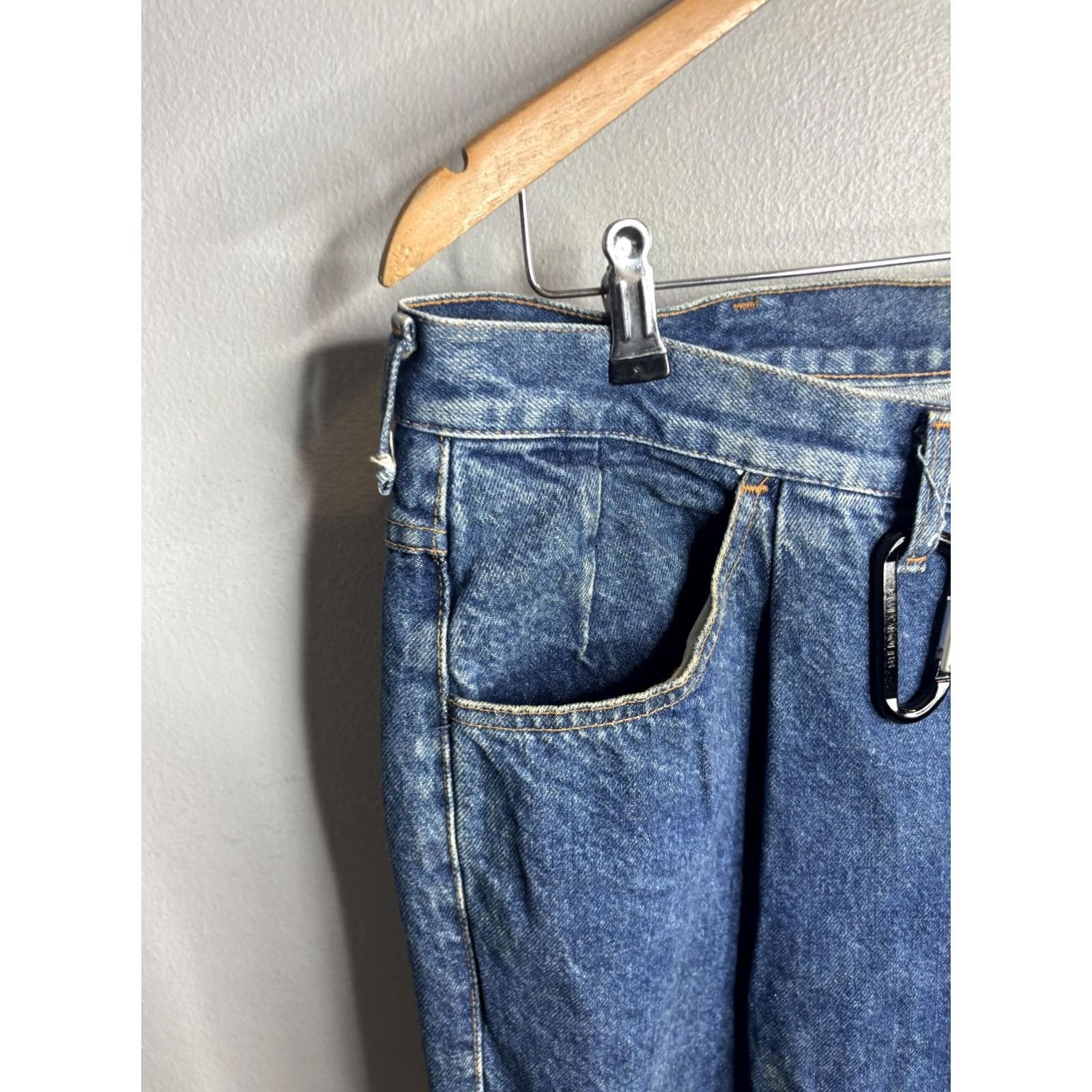 Harley Davidson Vintage Harley-Davidson Jeans Mens 40x36 Blue Tapered Eagle Patch USA 90s Mens Jeans Blue Denim Size US 40 / EU 56 - 5 Thumbnail