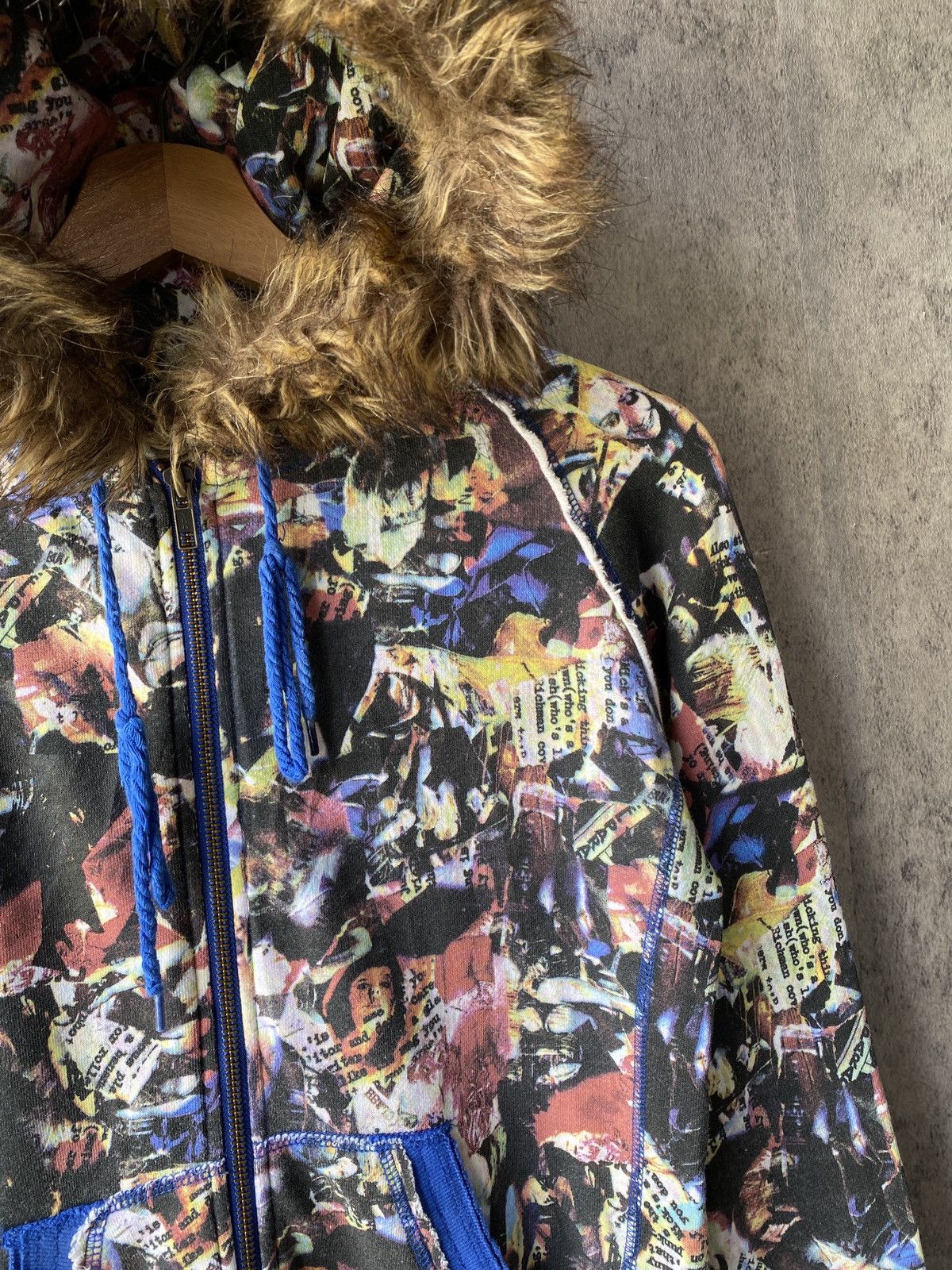 Japanese Brand Glad News Japan Fullprint Design Fur Hoodie Size US S / EU 44-46 / 1 - 6 Thumbnail