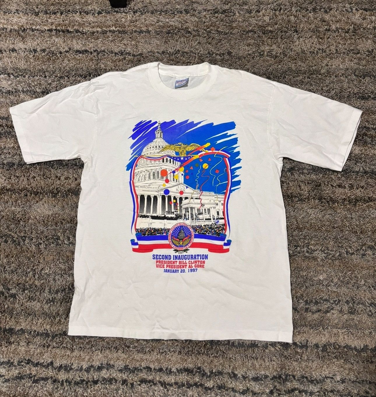 Vintage Vintage 1997 presidential inauguration tee Size US L / EU 52-54 / 3 - 1 Thumbnail