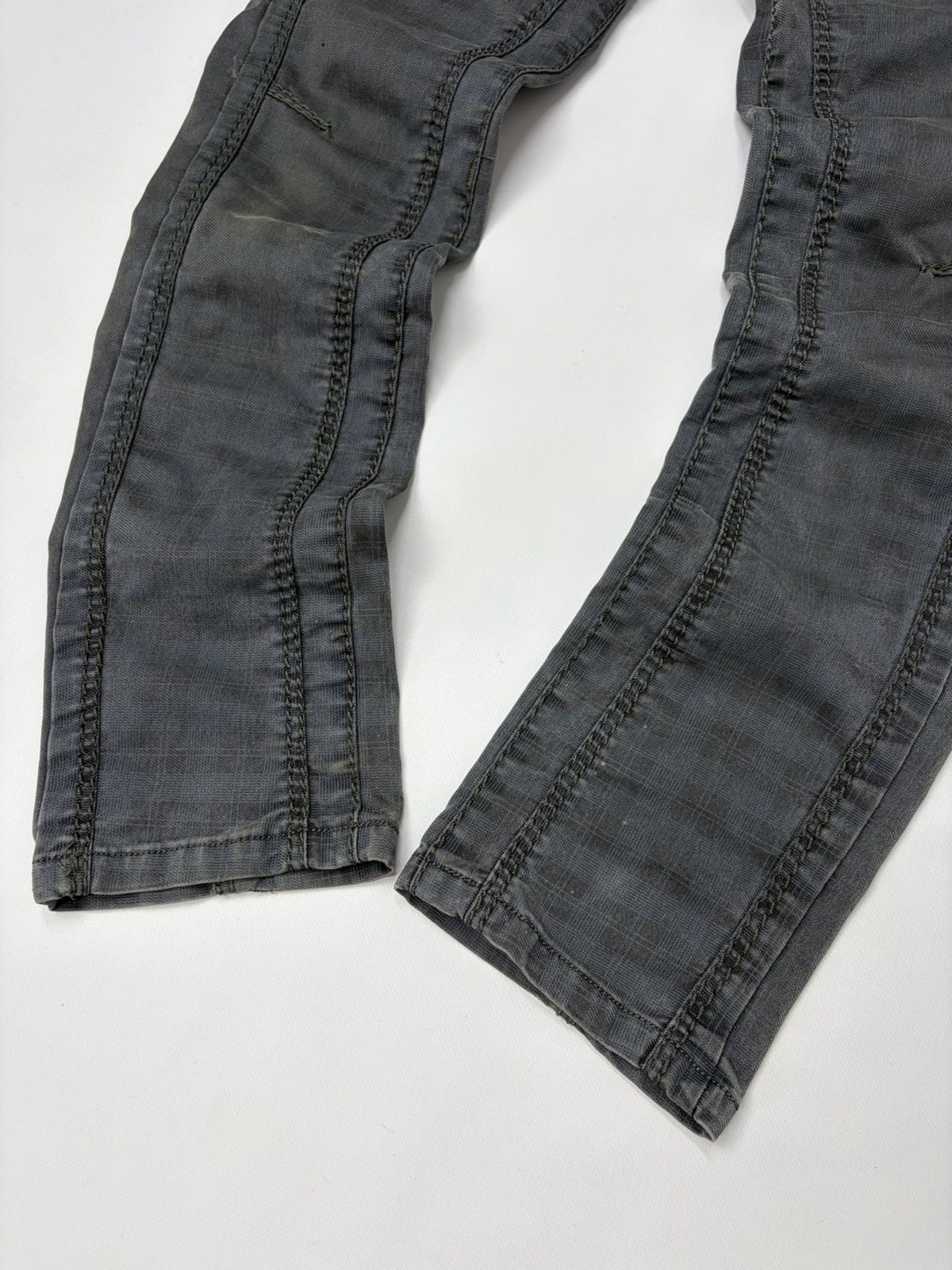 If Six Was Nine Vintage Diesel D&G Style Y2K Biker Panel Denim Jeans Grey Size US 32 / EU 48 - 8 Thumbnail