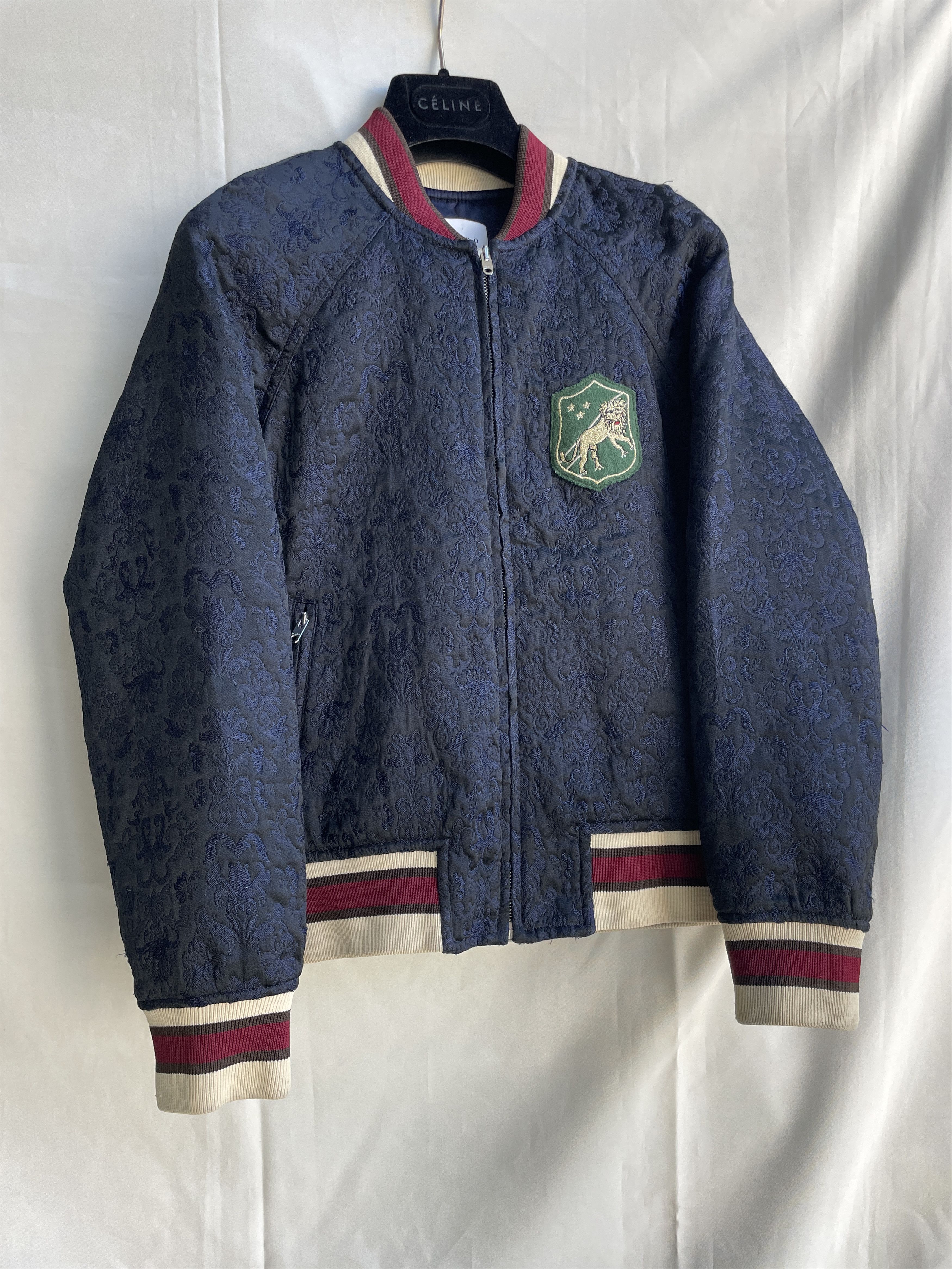 Sandro Sandro Womens Embroidered Patch Jacquard Bomber Size S / US 4 / IT 40 - 1 Thumbnail