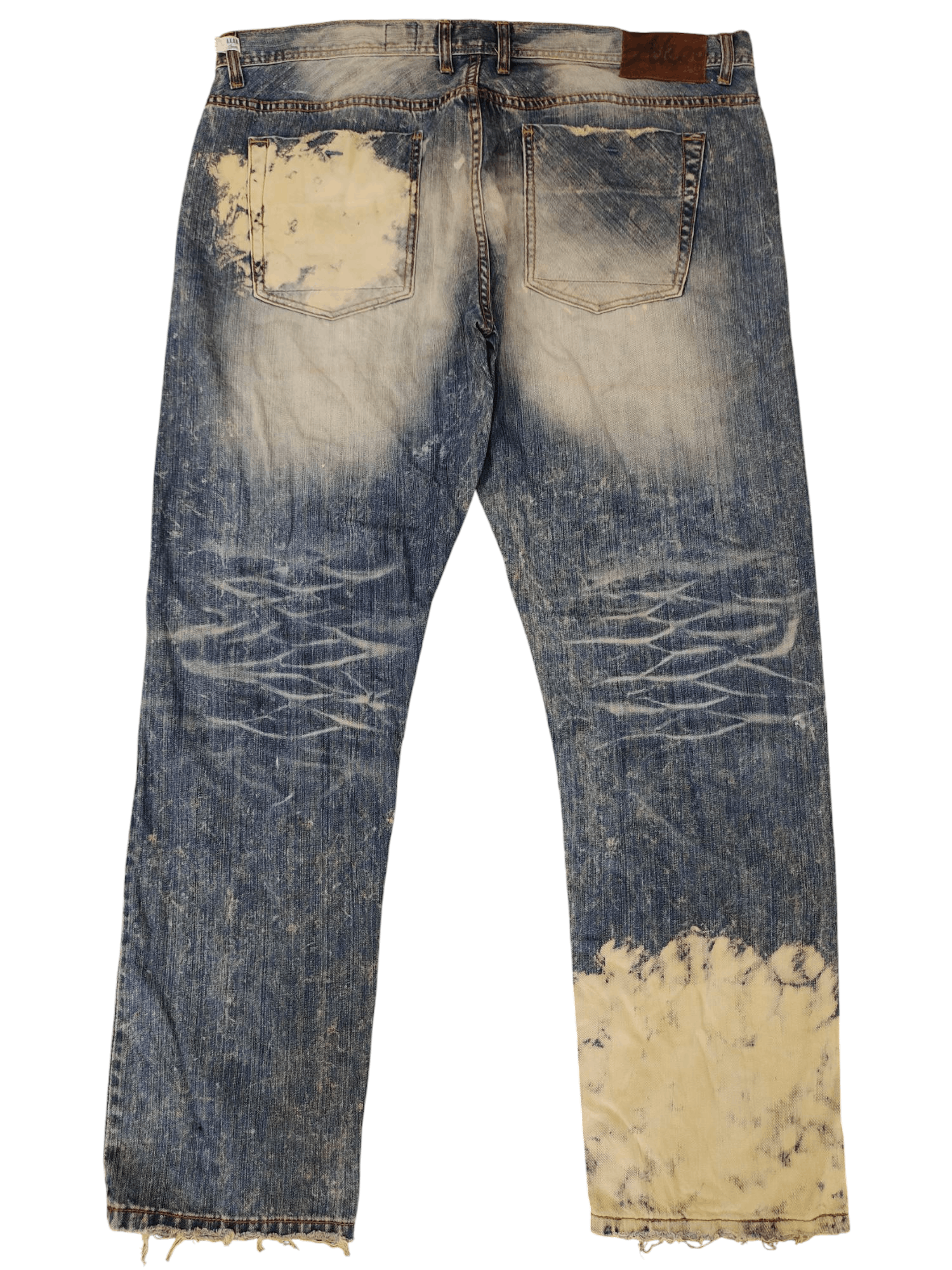 Comme des Garcons × Undercover Baggy Jeans Akoo Brand Acid Wash Distress Denim Wide Leg Size US 42 / EU 58 - 9 Thumbnail