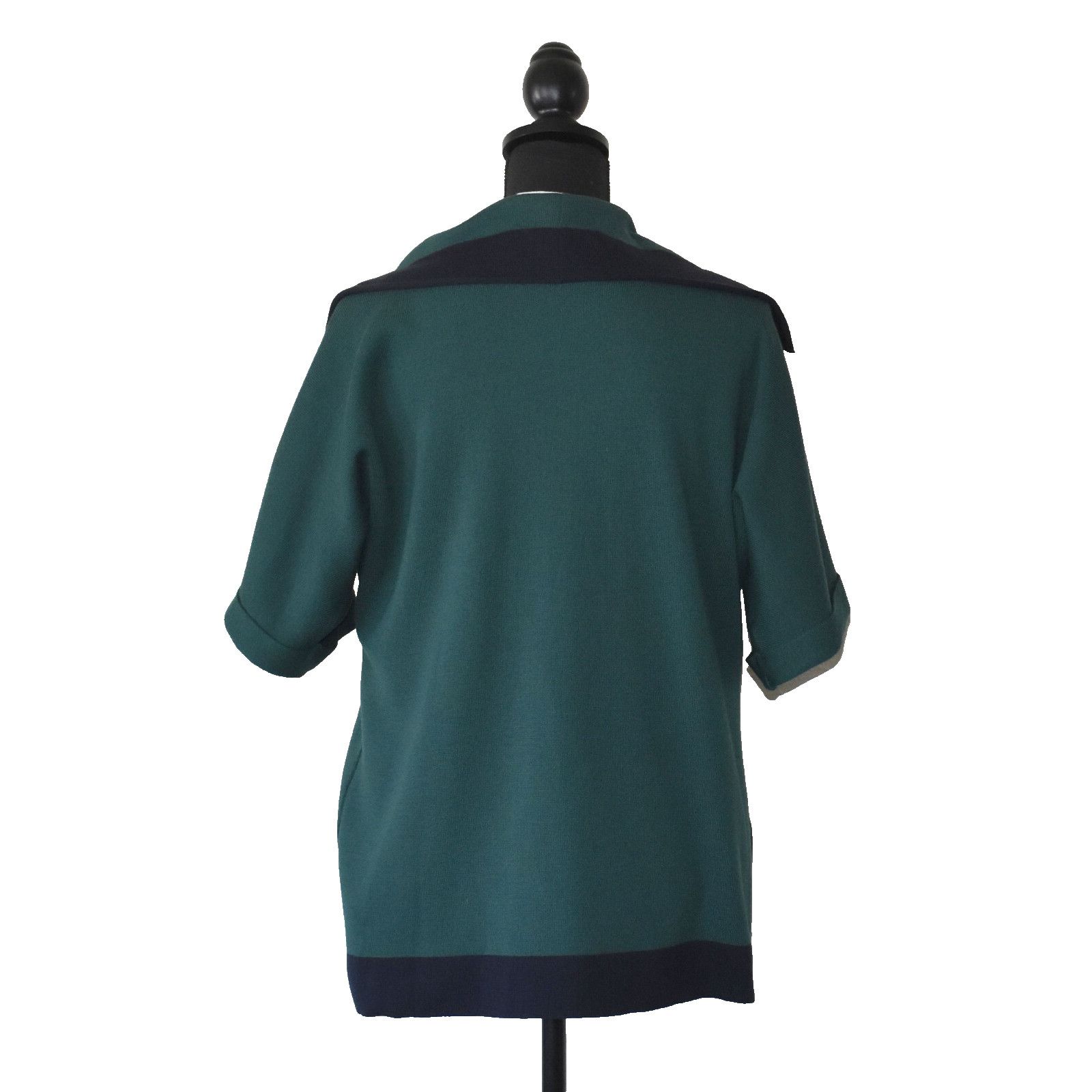 Escada ESCADA Green Wool Knit Open Front Short Sleeve Jacket Sz 44 Size XL / US 12-14 / IT 48-50 - 5 Thumbnail
