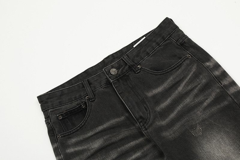 Jean Men's Lightning Distressed Vintage Gradient Washed Jeans Size US 32 / EU 48 - 3 Thumbnail