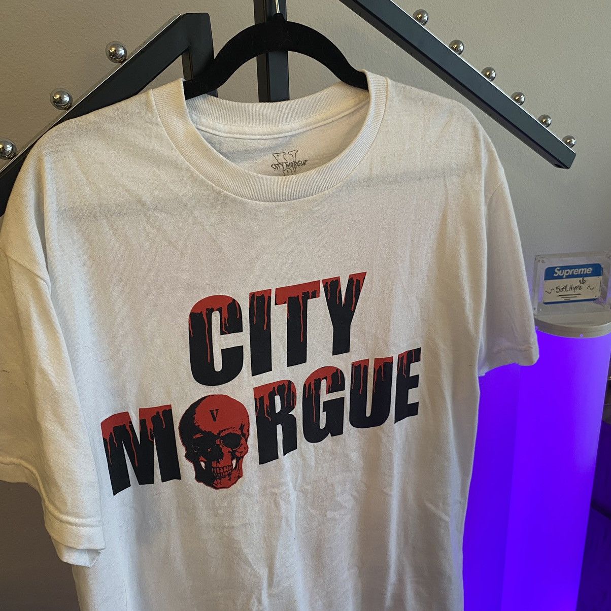City Morgue × Vlone Vlone x City Morgue Tee White Size US L / EU 52-54 / 3 - 6 Thumbnail