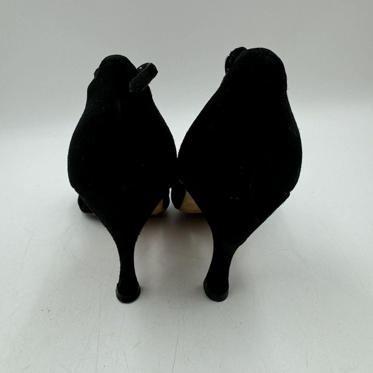 Manolo Blahnik Manolo Blahnik Black Suede Heels Size US 11 / IT 41 - 9 Thumbnail