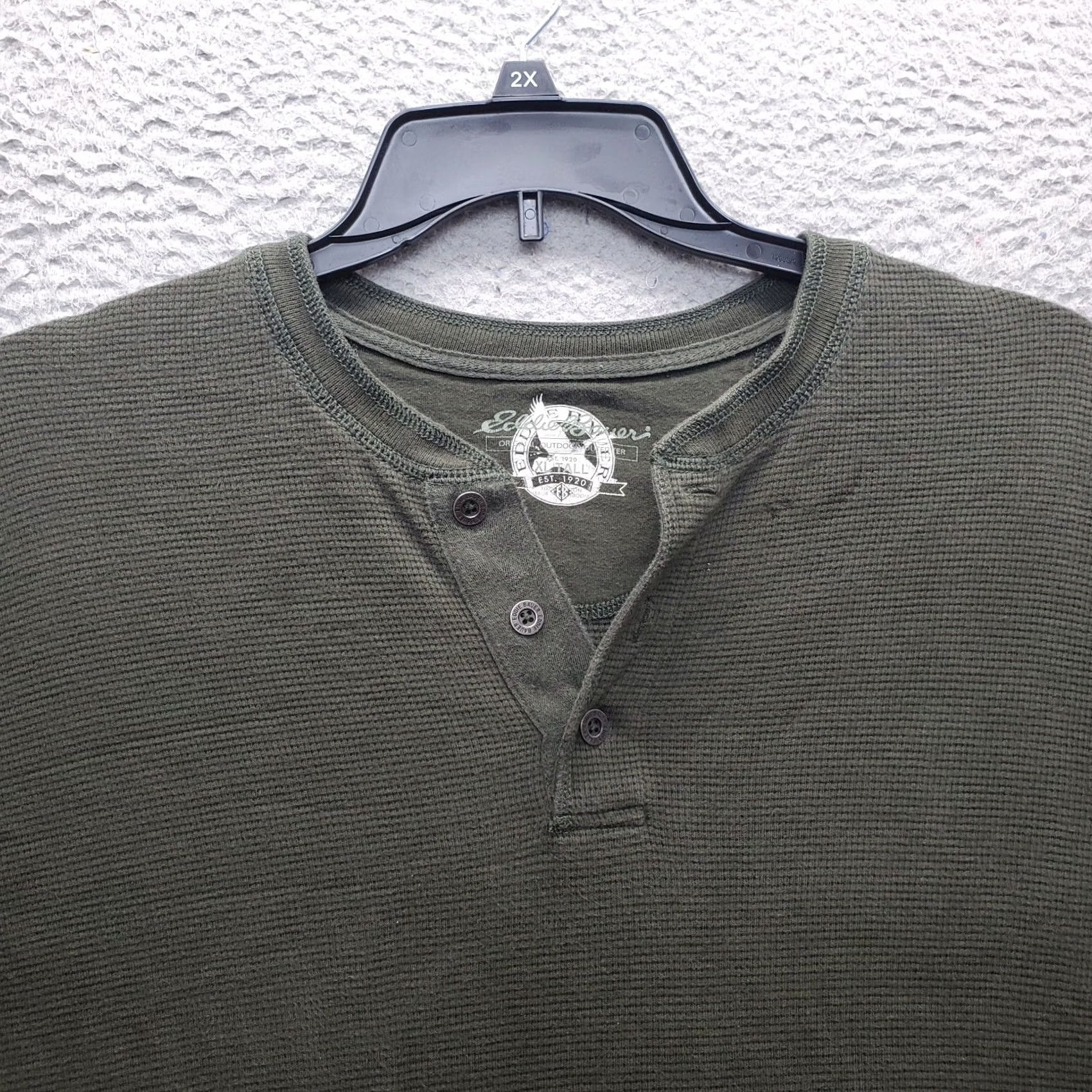 Eddie Bauer Eddie Bauer Henley Shirt Mens XL Tall Green Knit Original Outdoor Outfitter Size US XL / EU 56 / 4 - 5 Thumbnail
