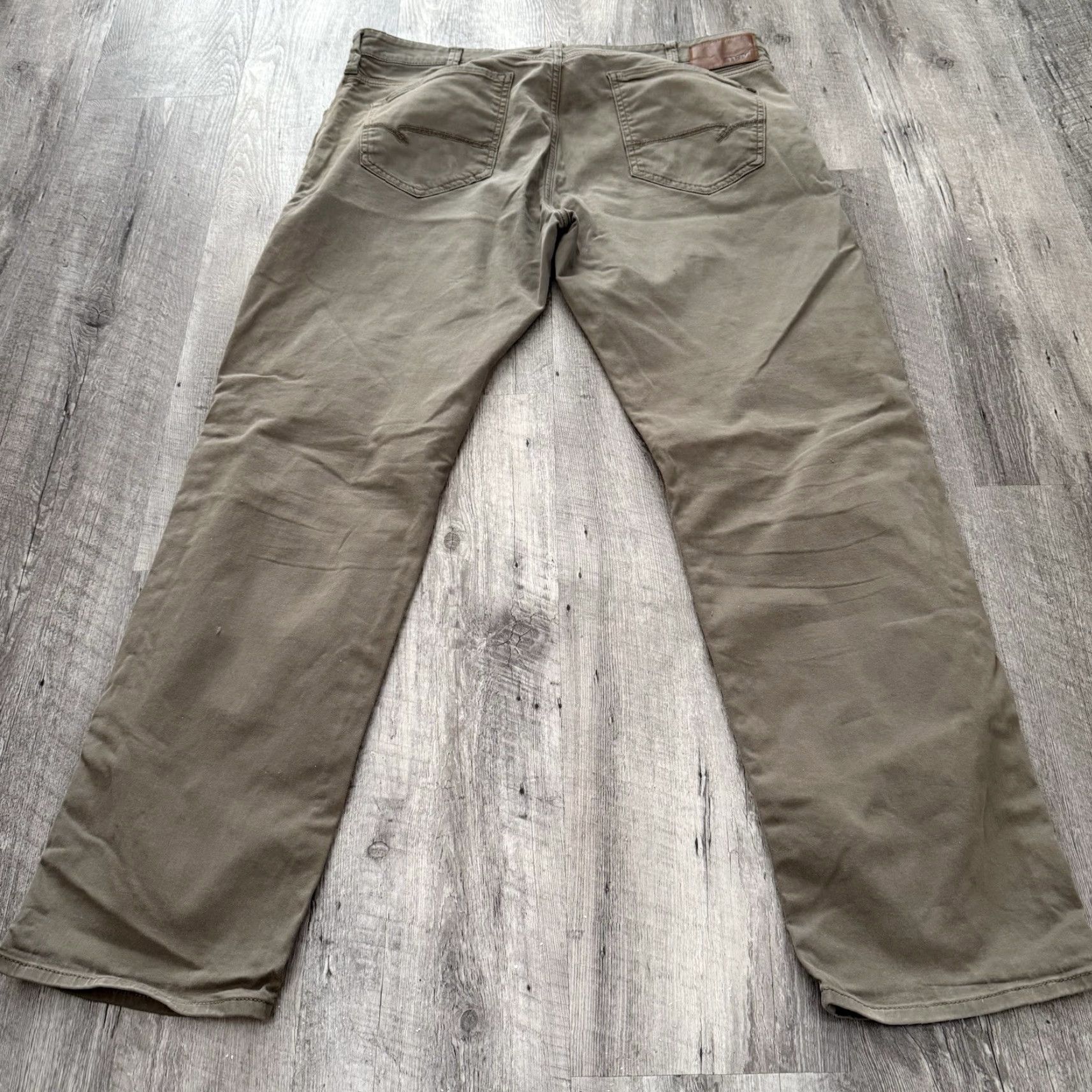 Mavi Mavi Zach Mens Pants Straight Leg 5-Pocket Olive Green Chino Stretch Cotton Spandex Regular Size 38x32 Size US 38 / EU 54 - 3 Thumbnail