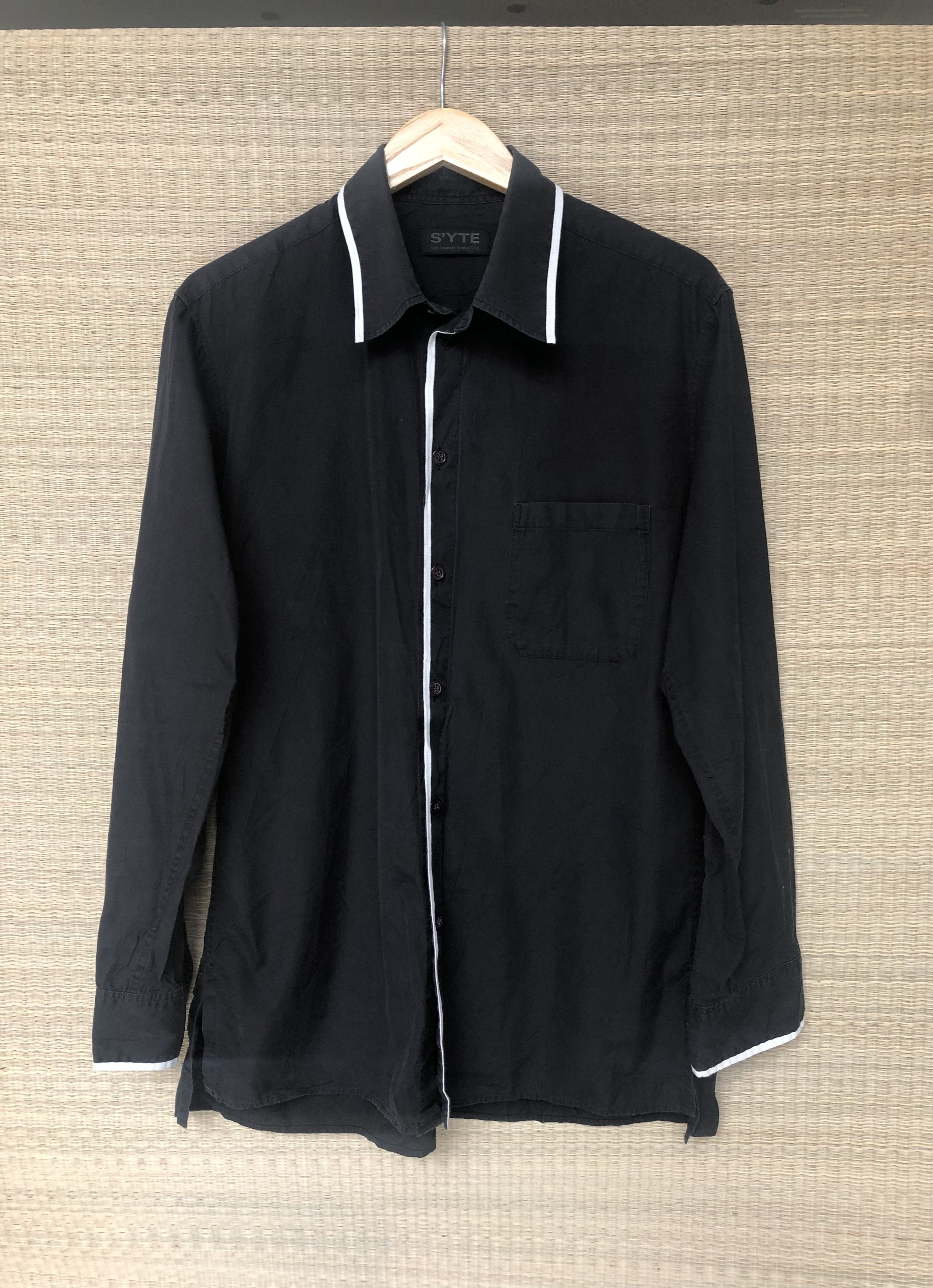 Y's for Men black with white pipping shirt Size US M / EU 48-50 / 2 - 1 Thumbnail