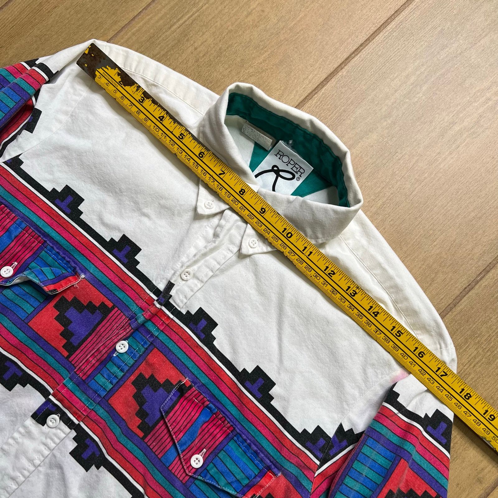 Vintage VTG Roper Western Shirt Mens M Aztec Cowboy Western 90s USA Size US M / EU 48-50 / 2 - 8 Thumbnail