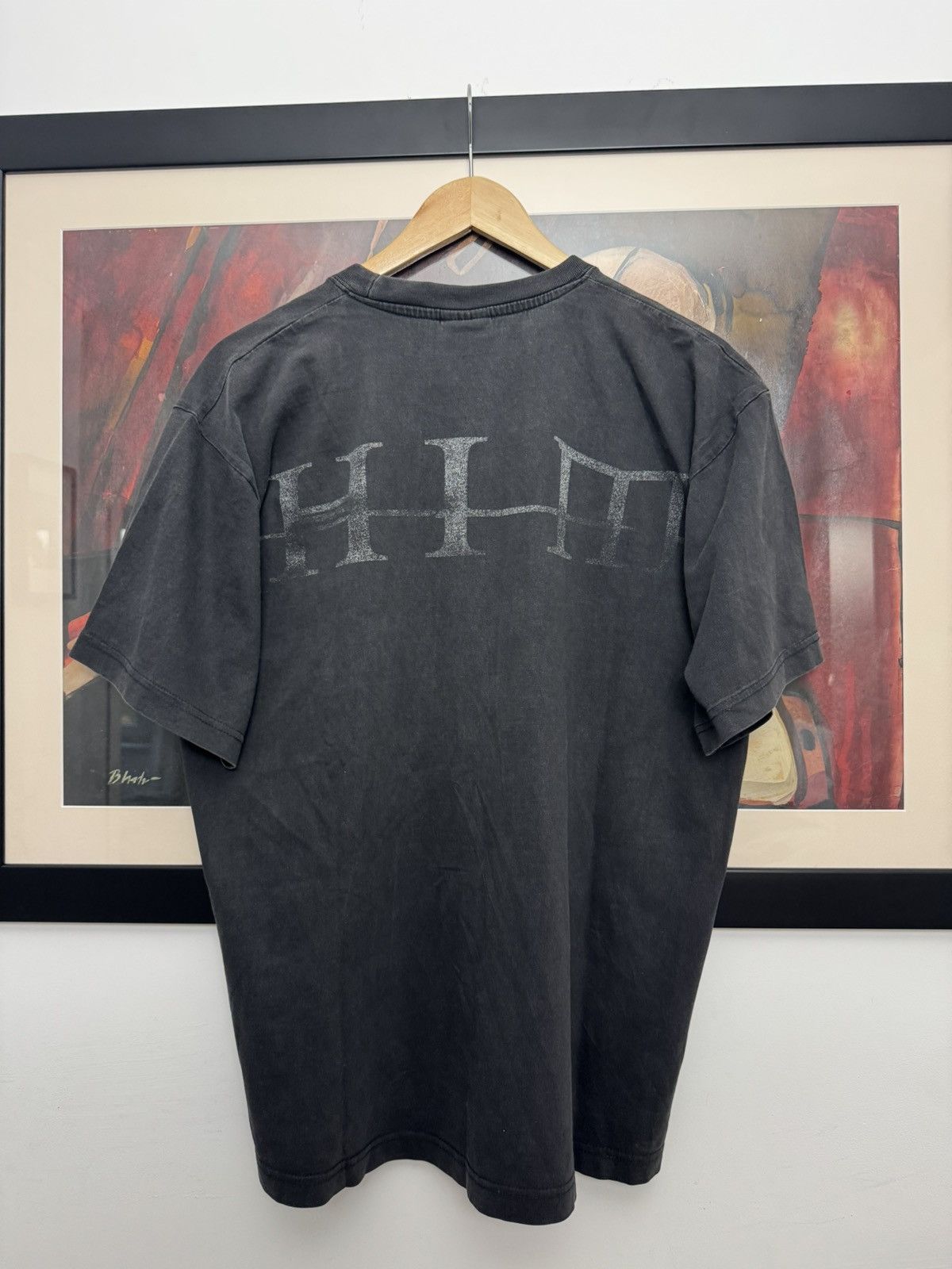 Band Tees Rare Vintage 90s HIM Rock Pop Band Tshirt Y2K Washed Hype Size US L / EU 52-54 / 3 - 2 Thumbnail