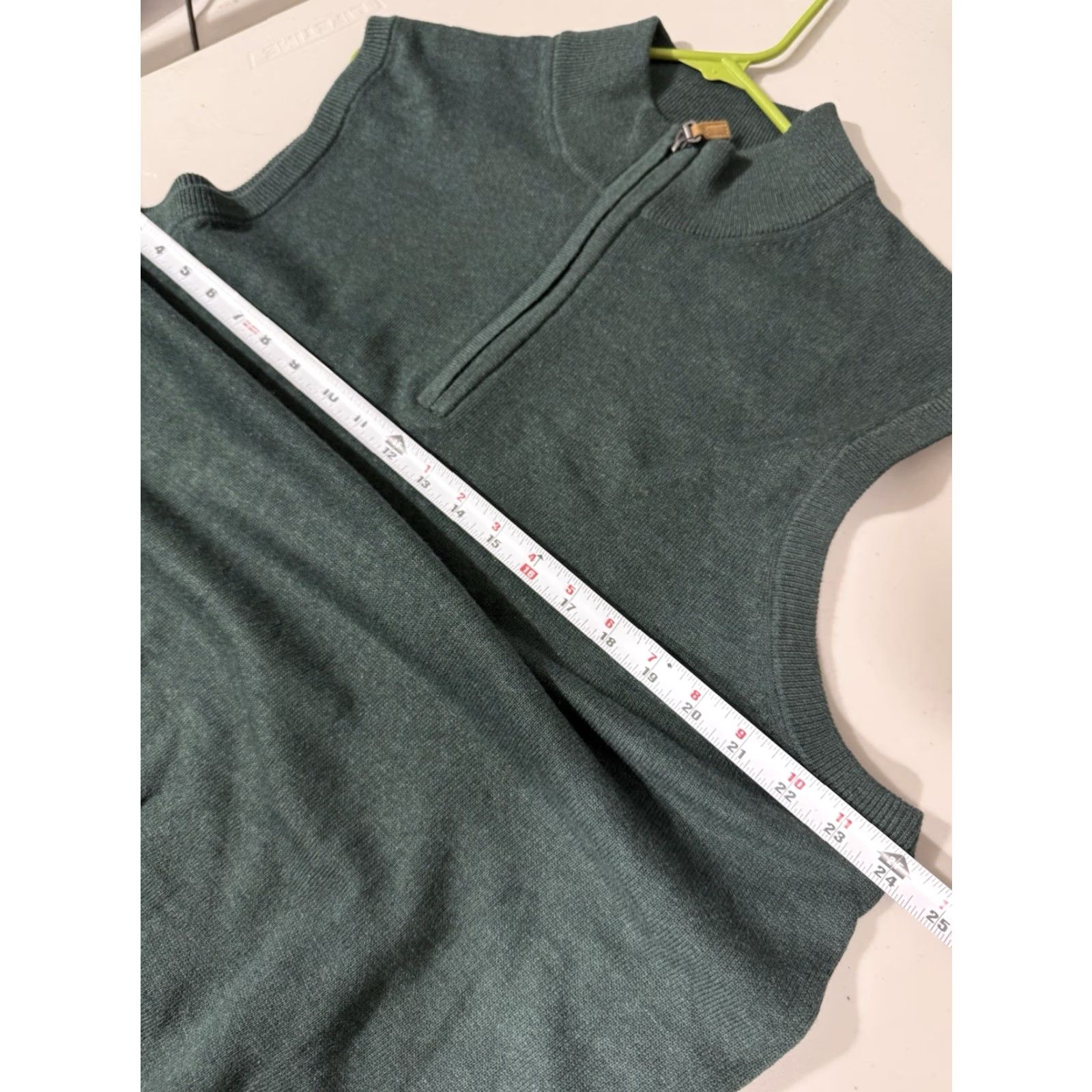 Roundtree & Yorke Roundtree & Yorke Mens L 1/4 Zip Vest Green Casual Golf Activewear Size US L / EU 52-54 / 3 - 3 Thumbnail