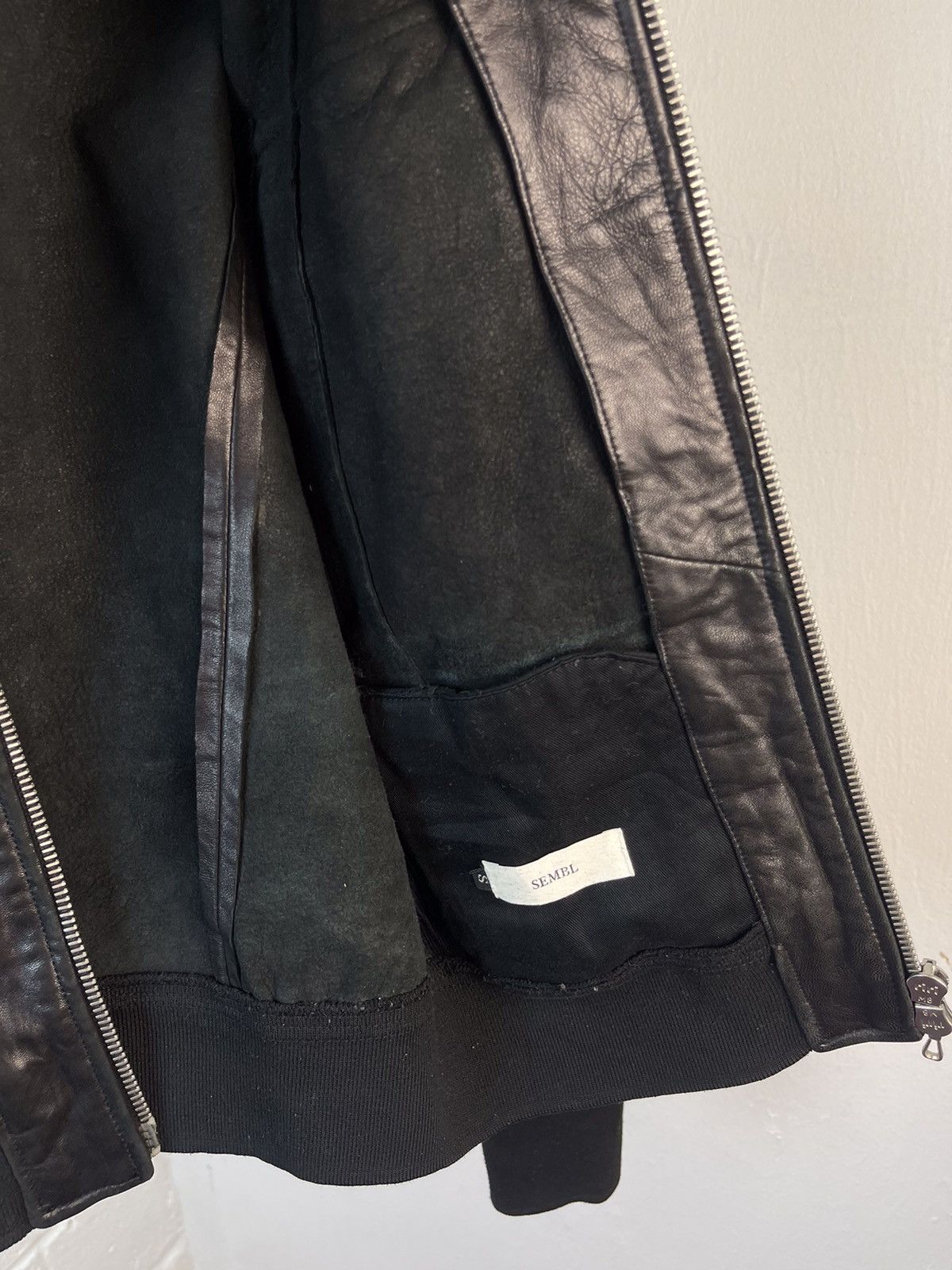 If Six Was Nine × Le Grande Bleu (L.G.B.) × SEMBL SEMBL Leather Zipper Jacket Size US S / EU 44-46 / 1 - 10 Thumbnail