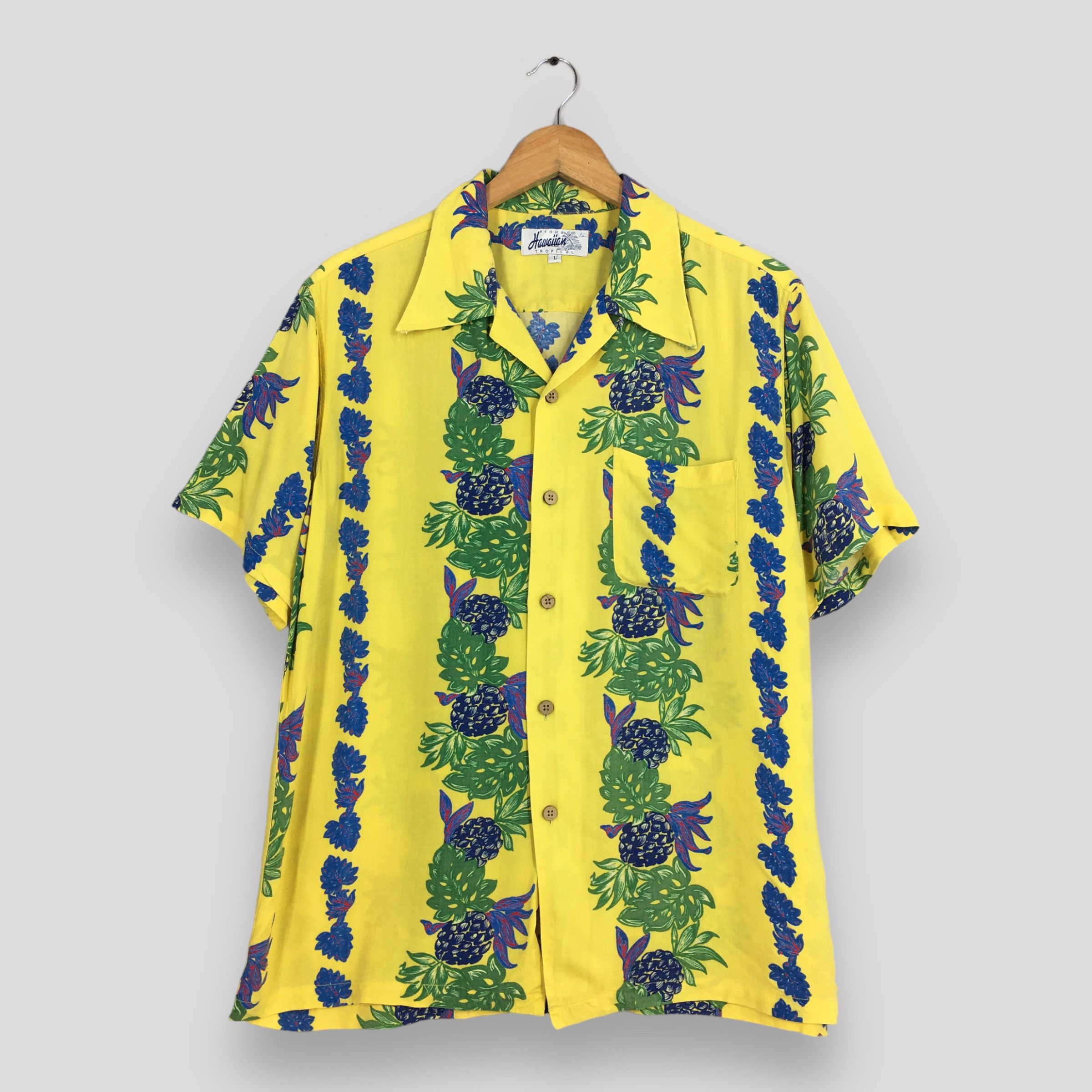 Other Vintage Aloha Floral Tropical Pineapples Hawaii Shirt Large Size US L / EU 52-54 / 3 - 1 Thumbnail