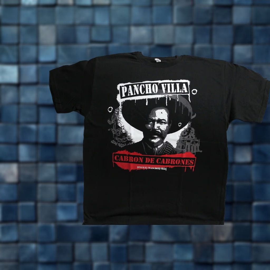Vintage VINTAGE Pancho Villa Graphic T-Shirt Men L Black Party Revolution Rebel Camisa Size US L / EU 52-54 / 3 - 1 Thumbnail