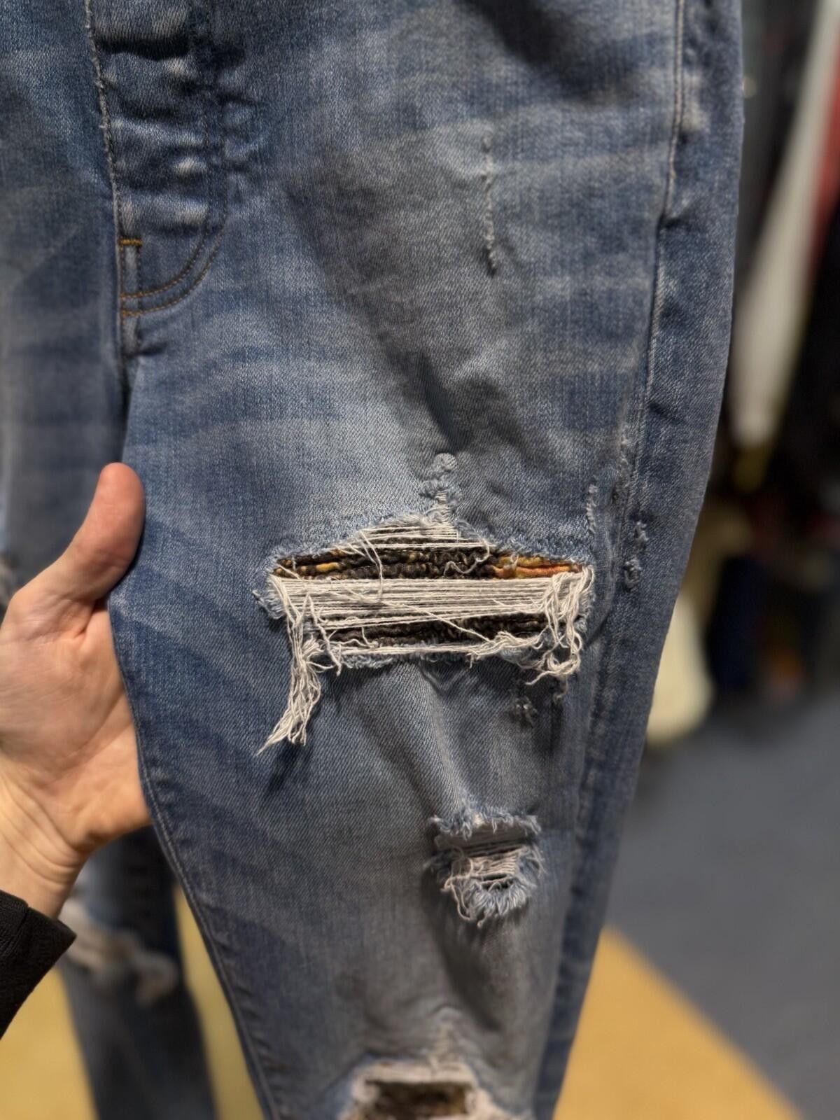 Amiri Size 30 - Amiri Blue MX1 Patch Jeans 100% Authentic Size US 30 / EU 46 - 9 Thumbnail
