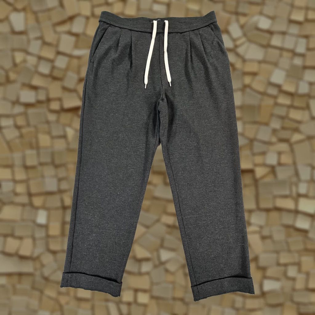 Allsaints AllSaints Mens Trousers Grey W34 L27 Elastic Waist Pockets Cropped Wool Blend Slim Tapered 65% Viscose 31% Polyamide 4% Elastane Mens Size US 34 / EU 50 - 1 Thumbnail